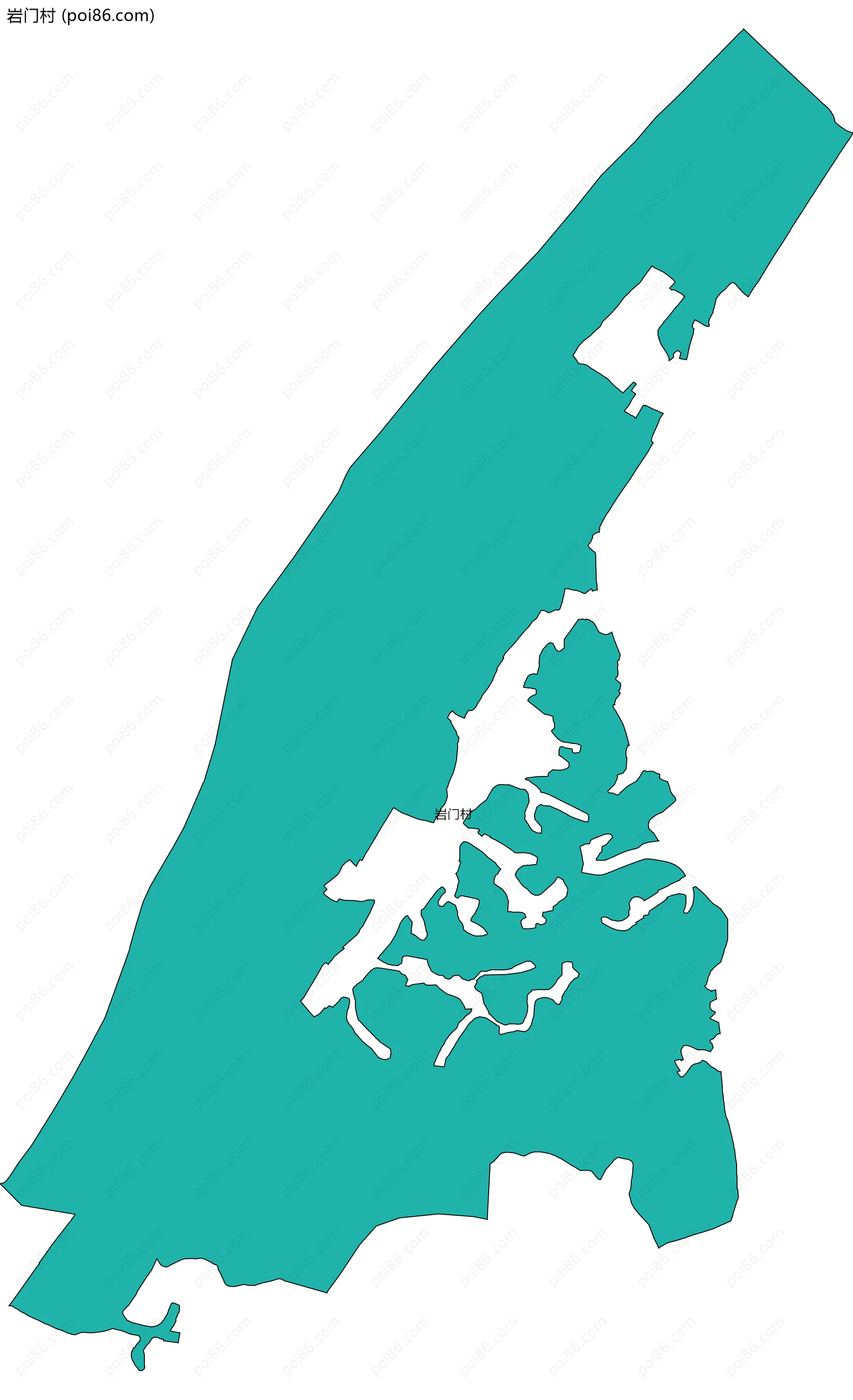 岩门村边界地图