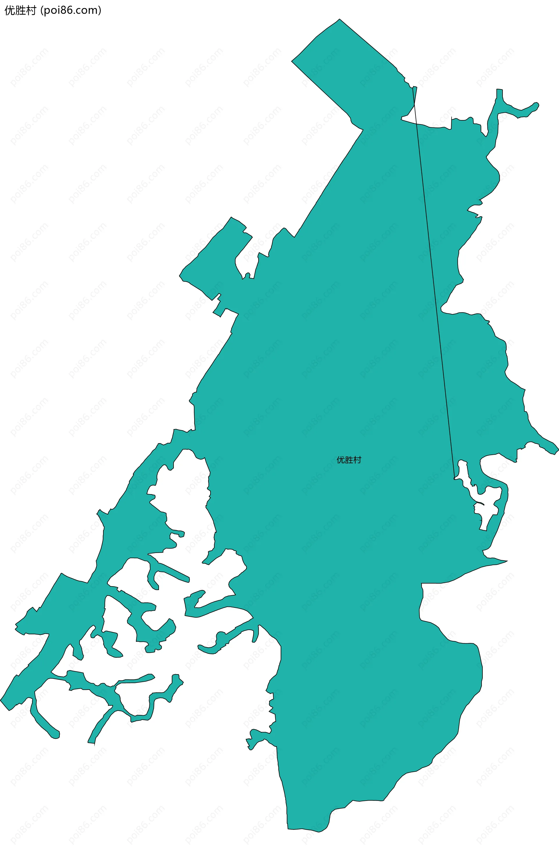 优胜村边界地图