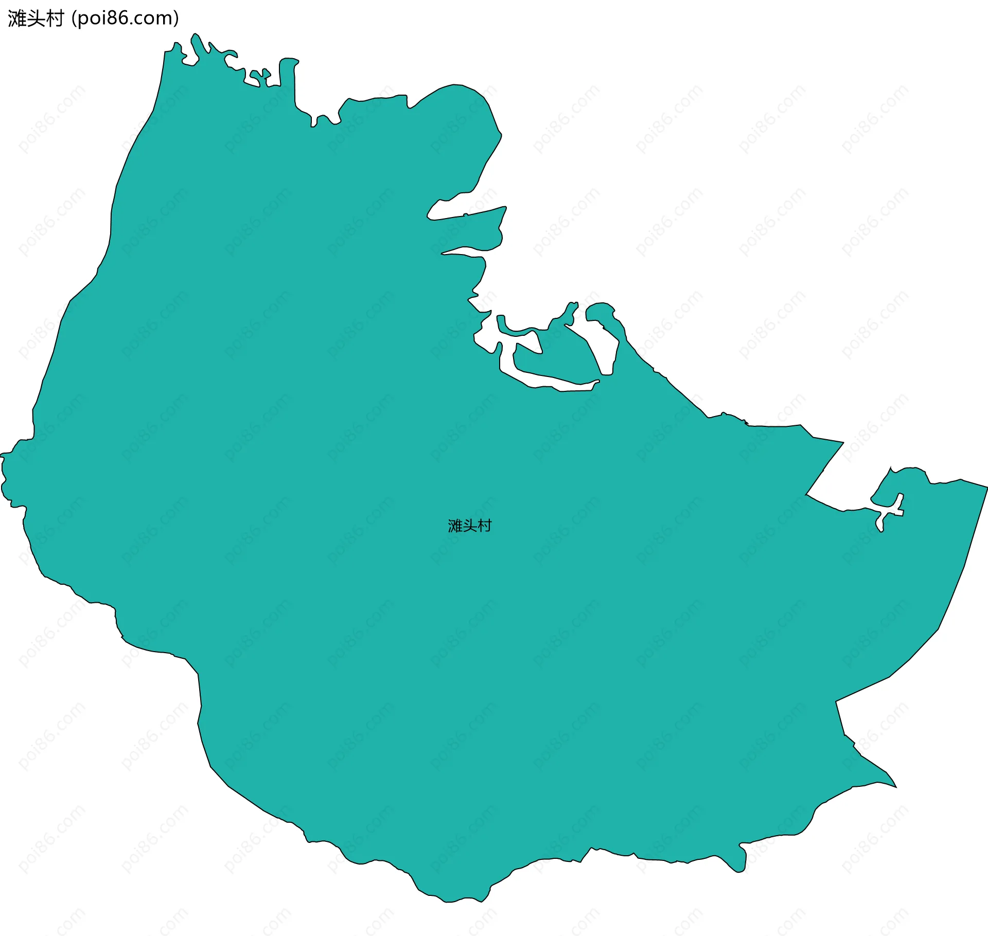 滩头村边界地图