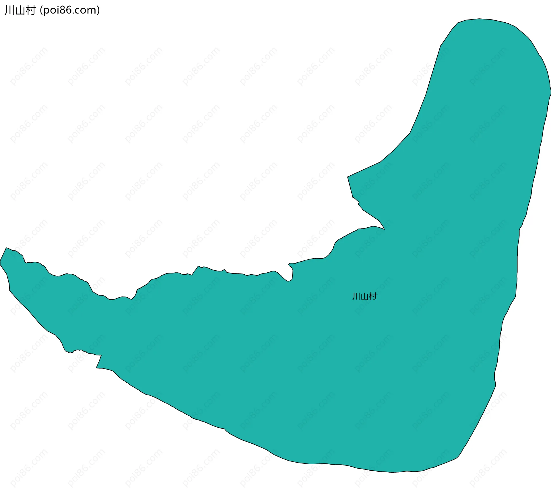 川山村边界地图