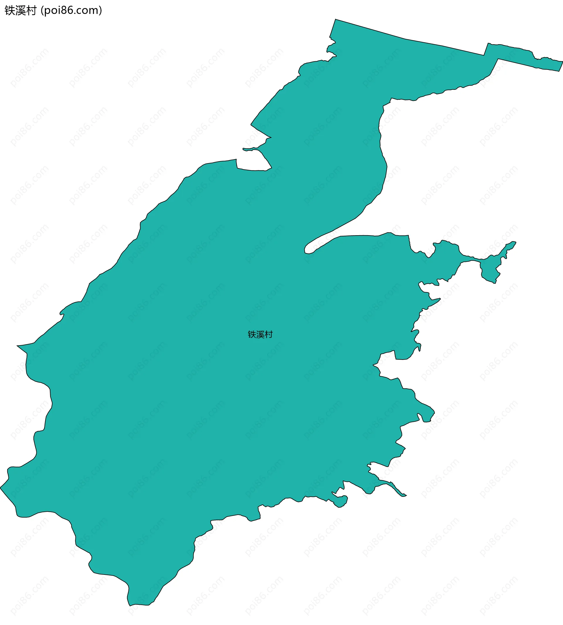 铁溪村边界地图