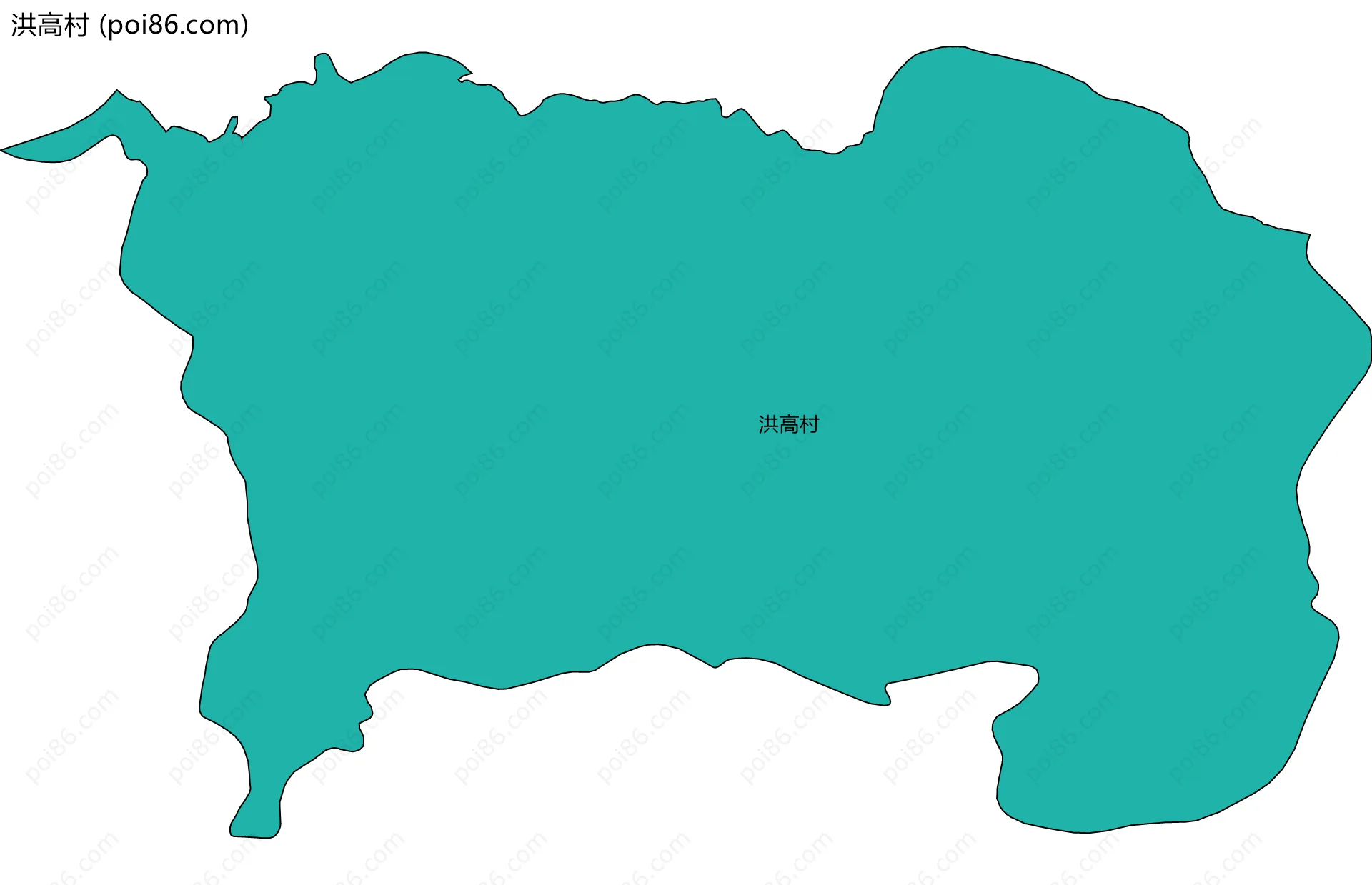 洪高村边界地图