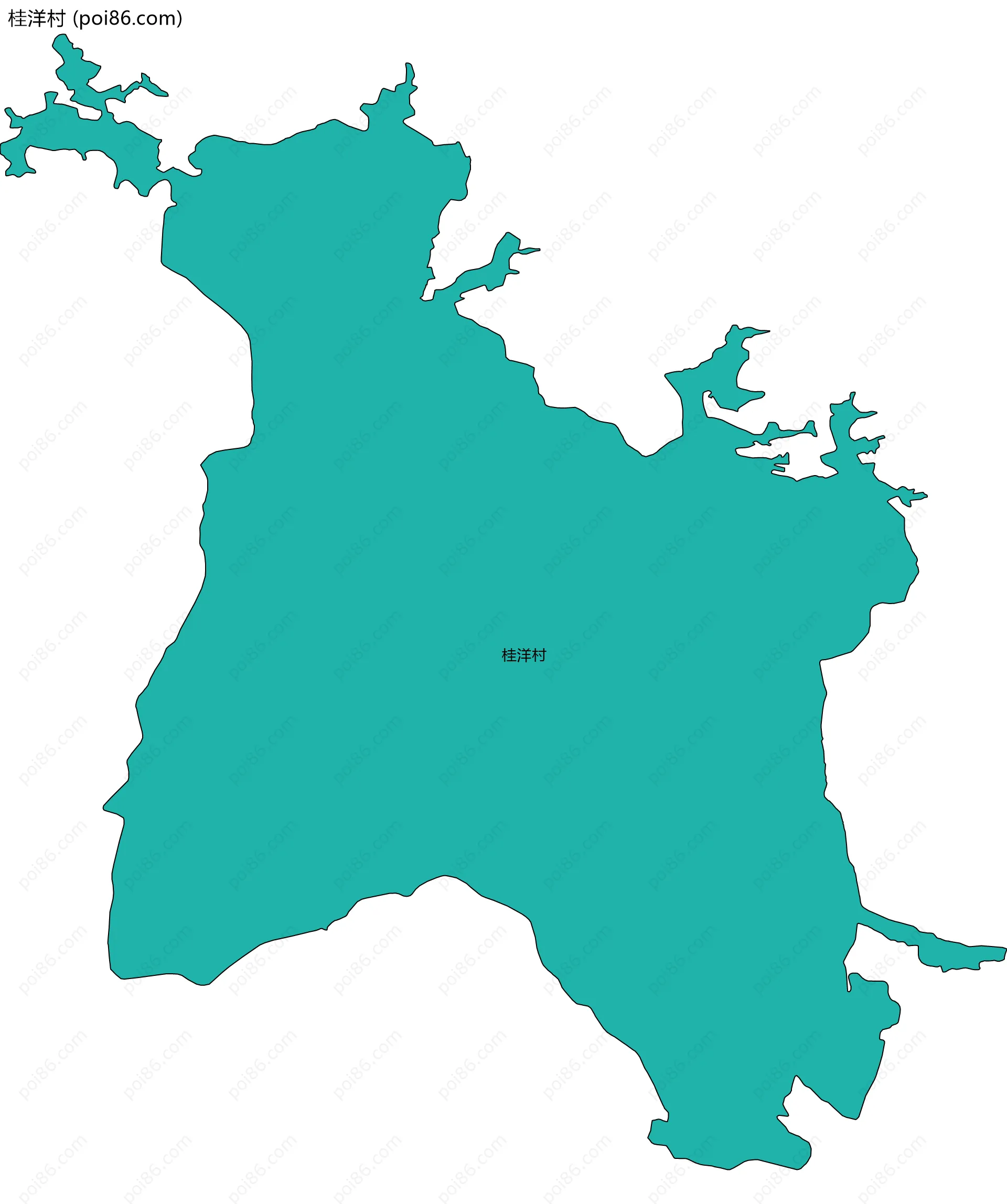 桂洋村边界地图