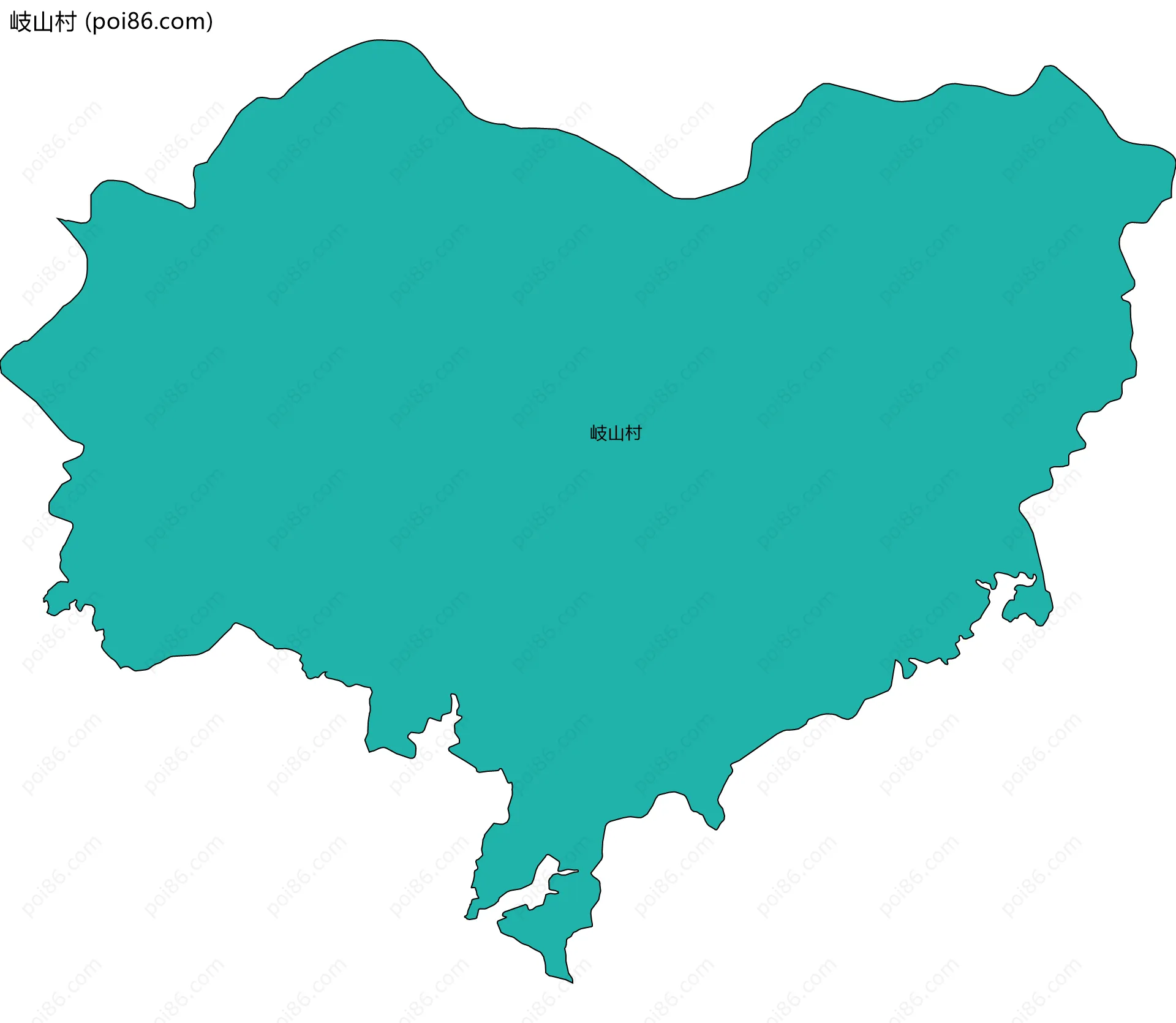 岐山村边界地图