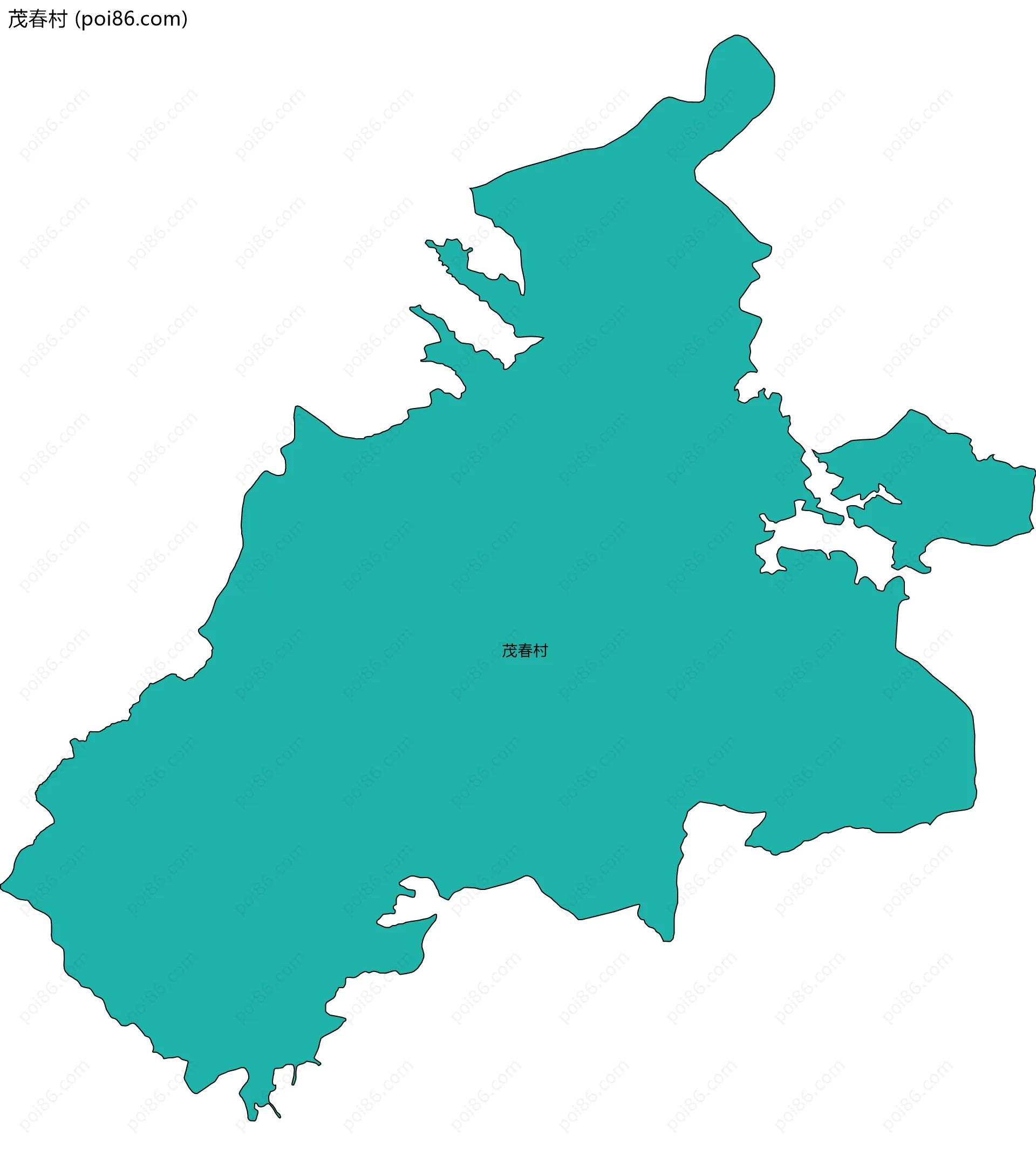 茂春村边界地图