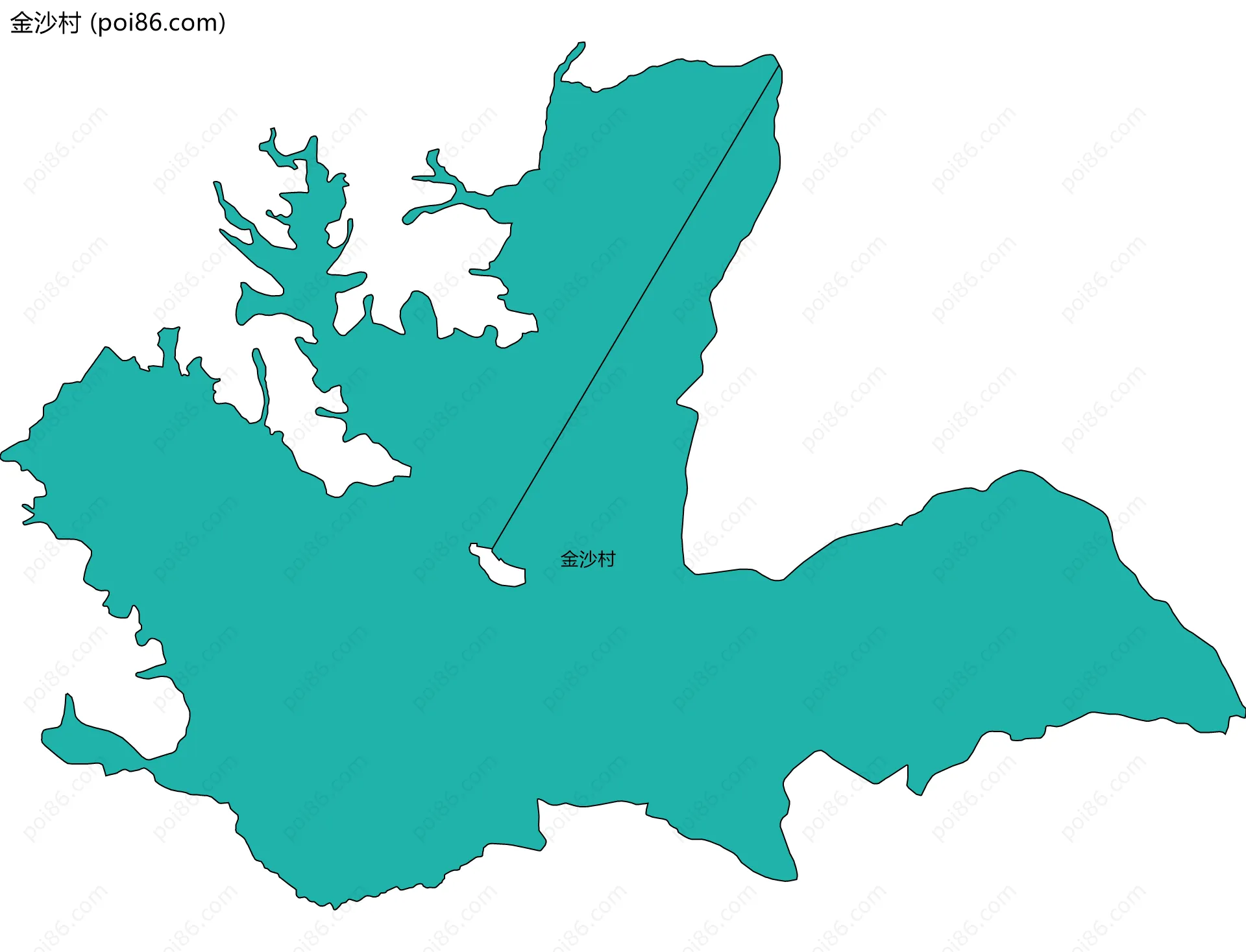 金沙村边界地图