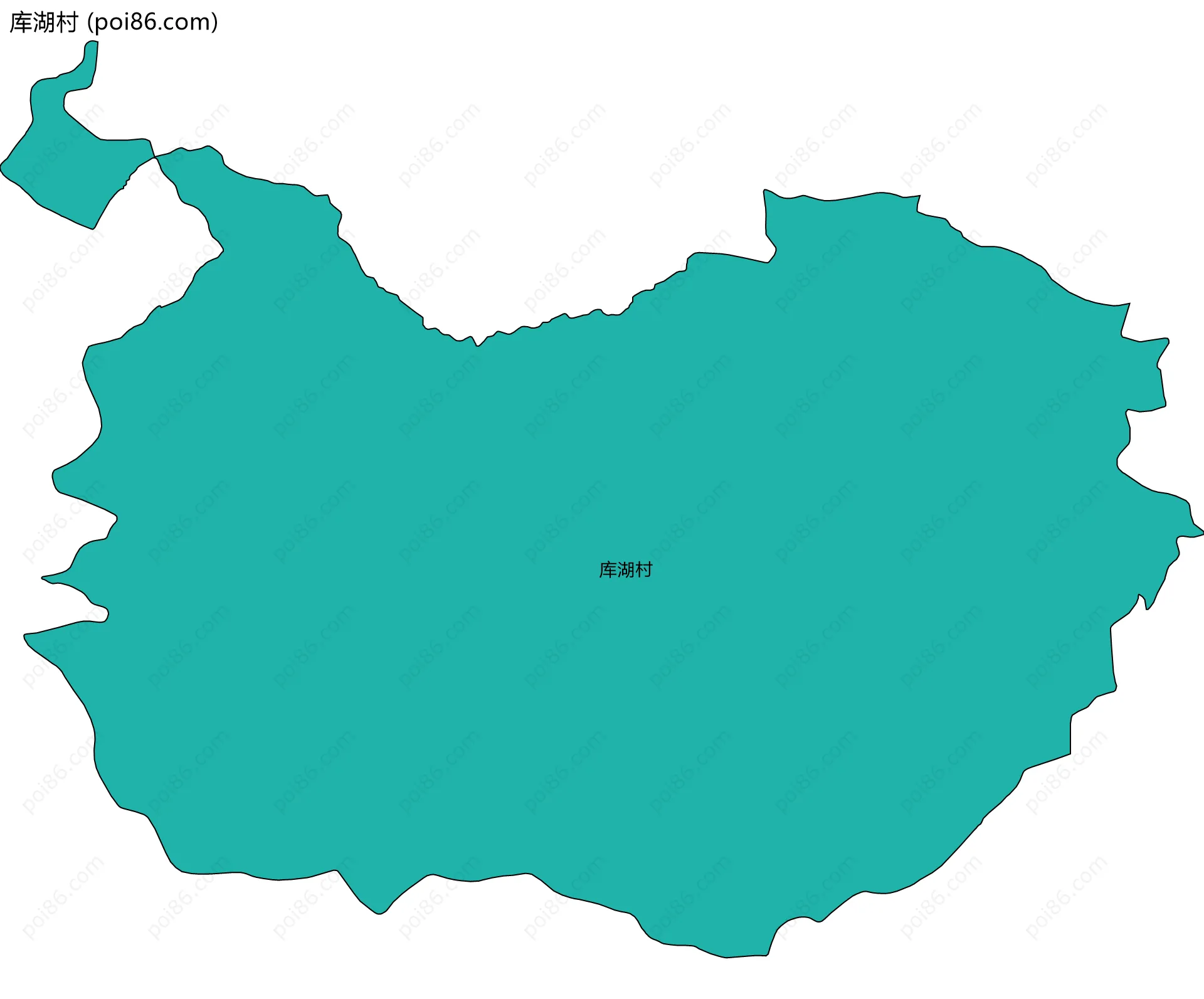 库湖村边界地图