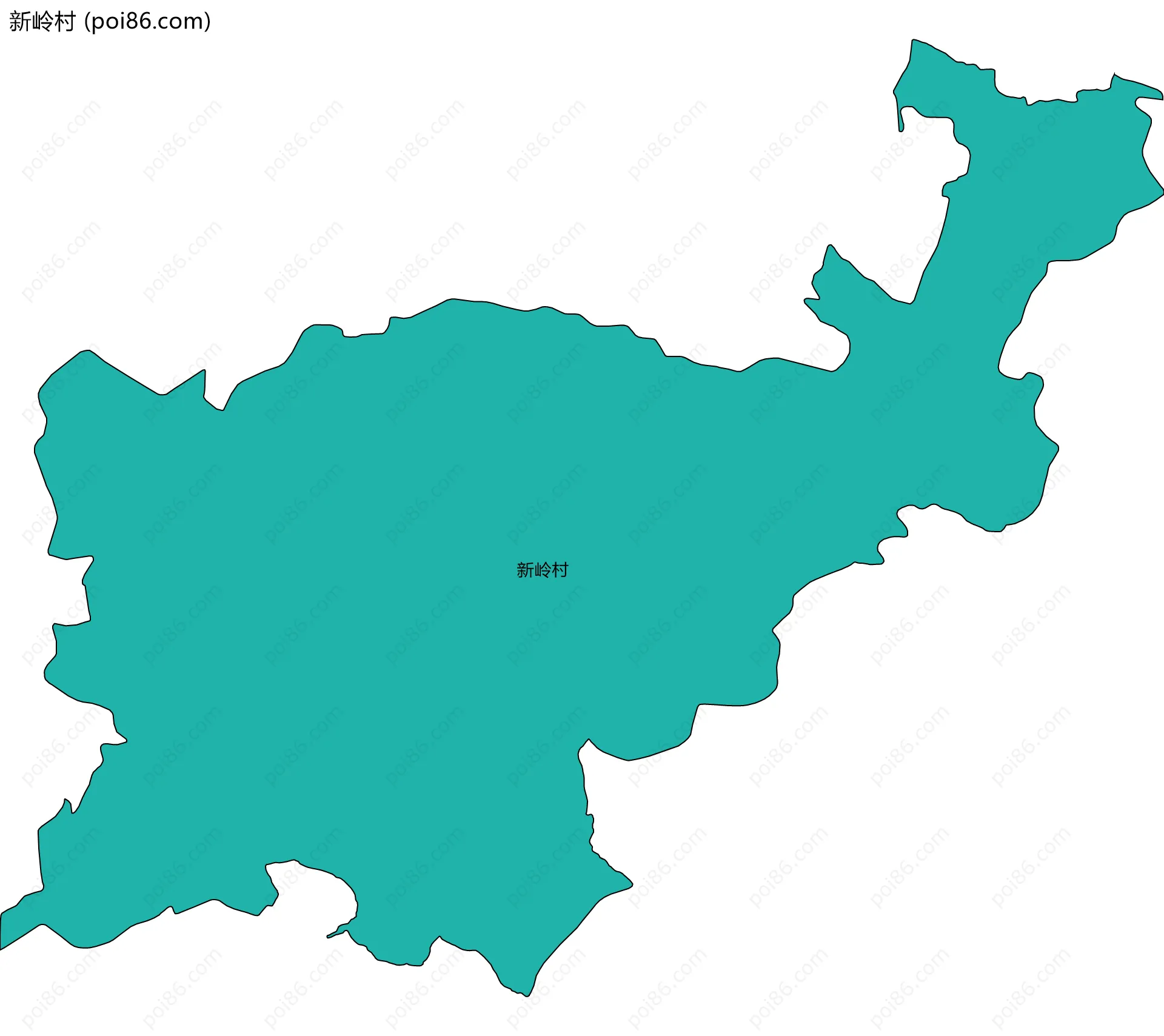 新岭村边界地图