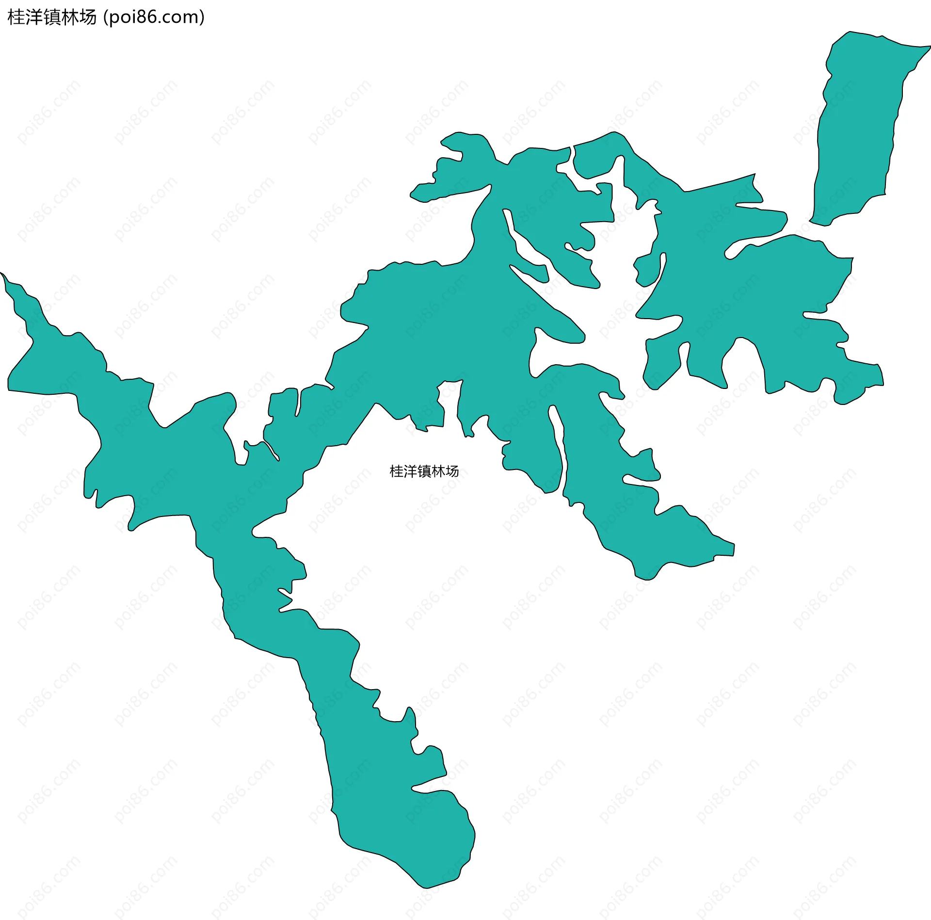 桂洋镇林场边界地图