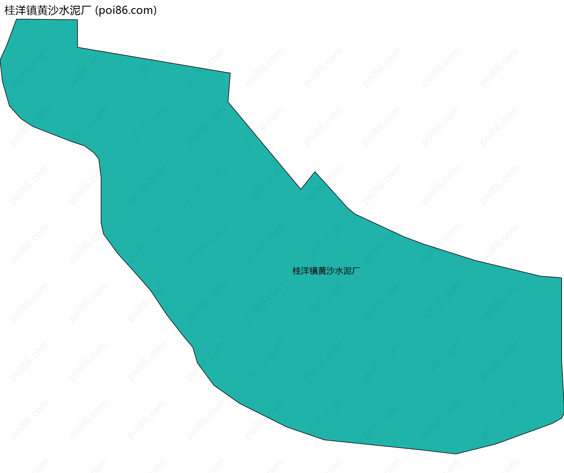 桂洋镇黄沙水泥厂边界地图