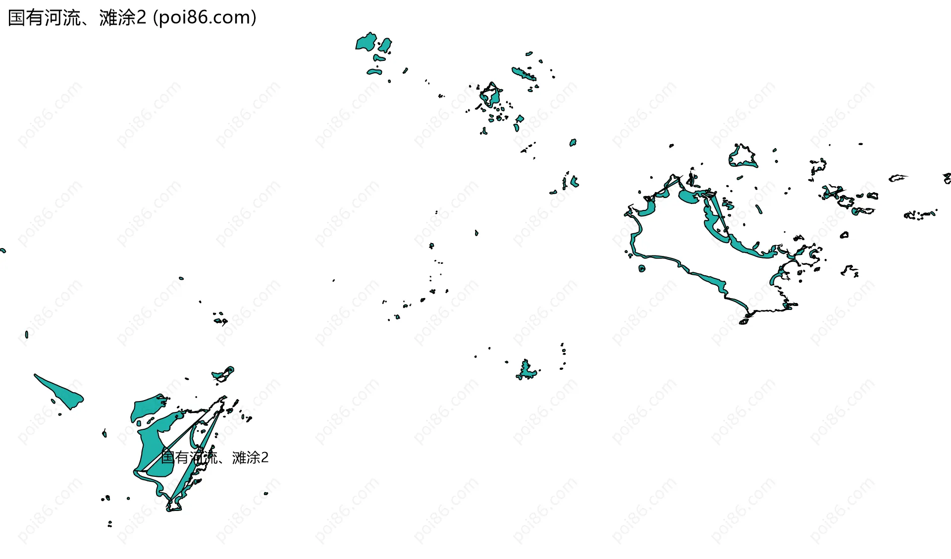 国有河流、滩涂2边界地图