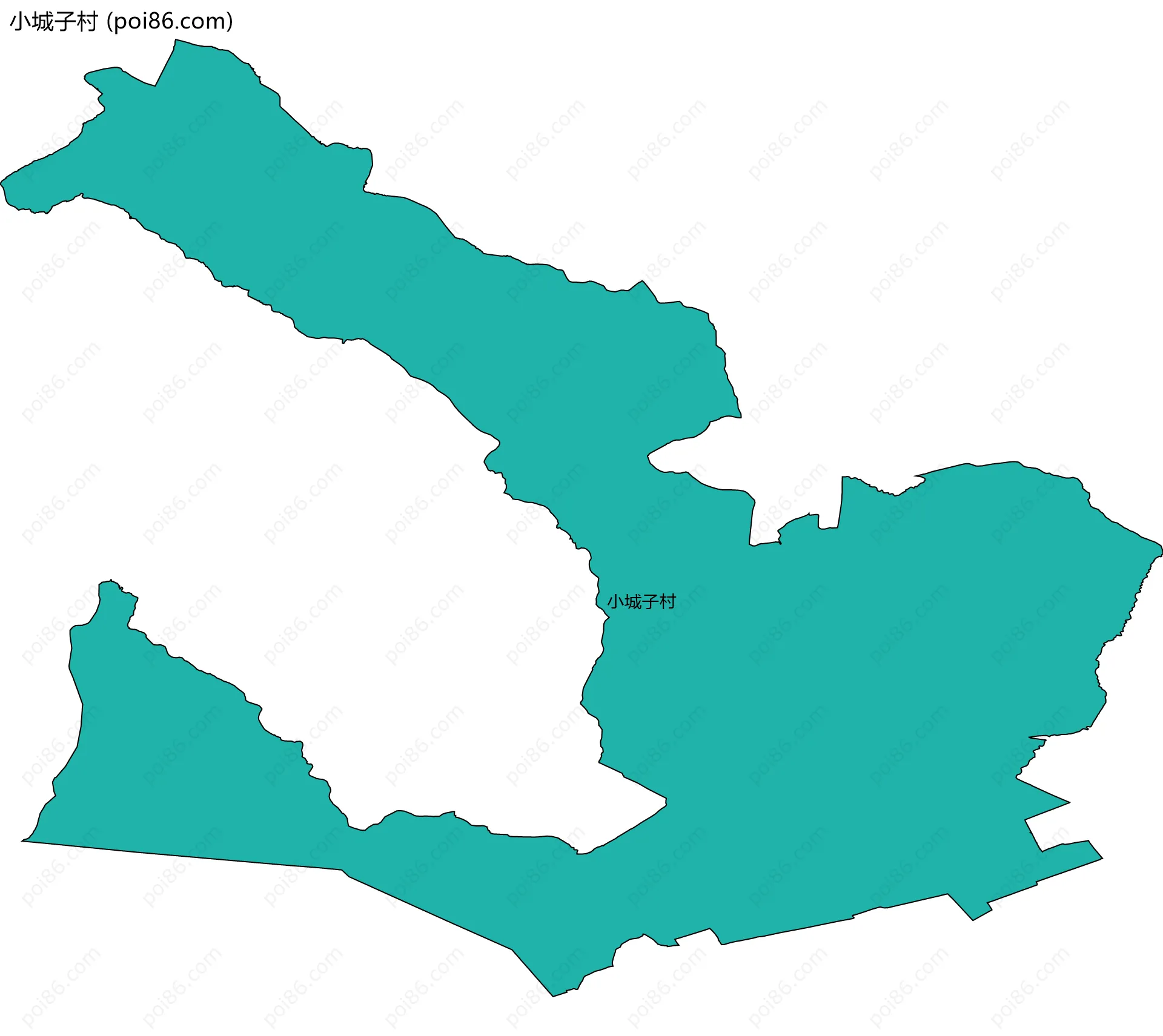 小城子村边界地图