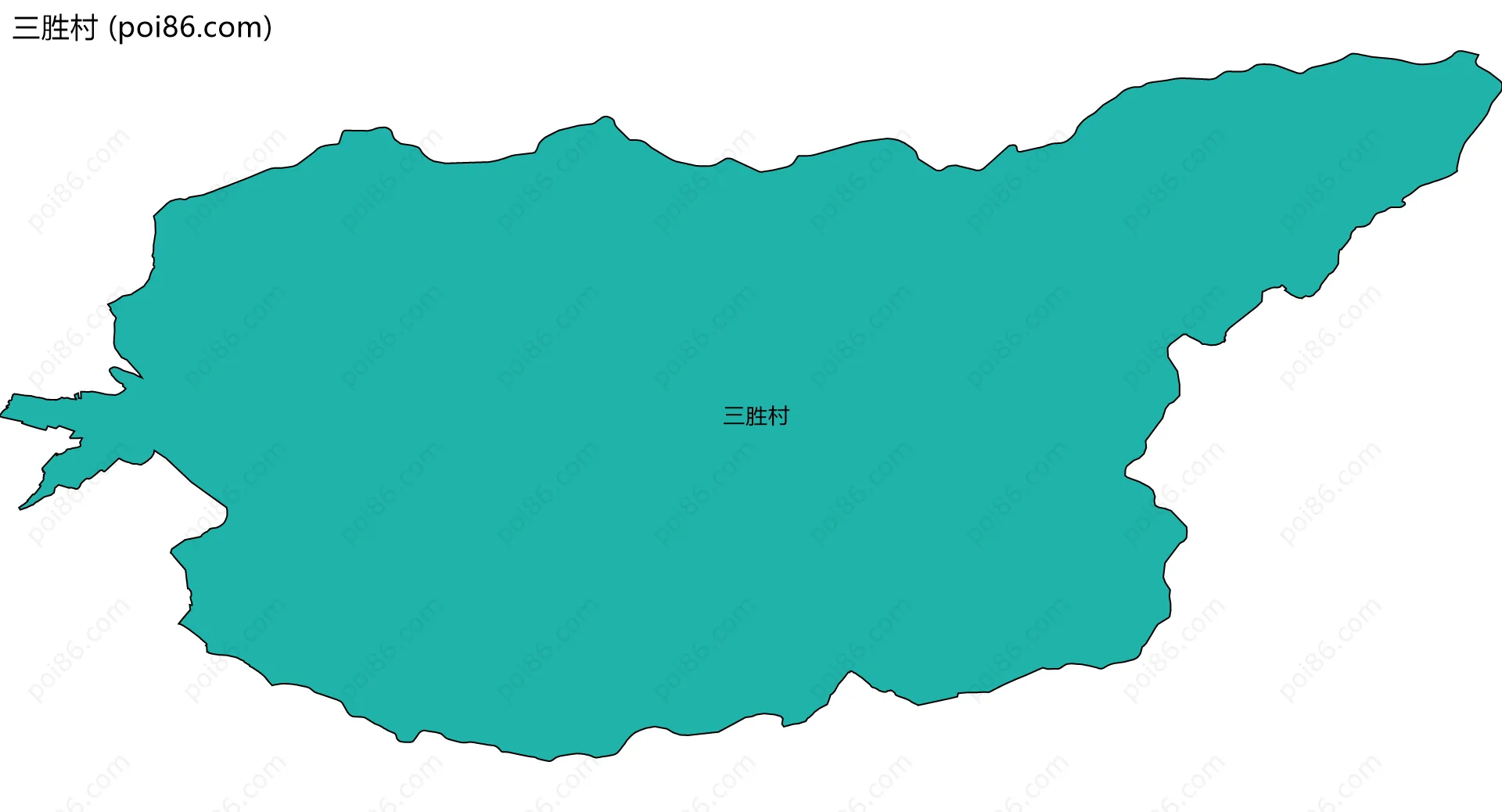 三胜村边界地图