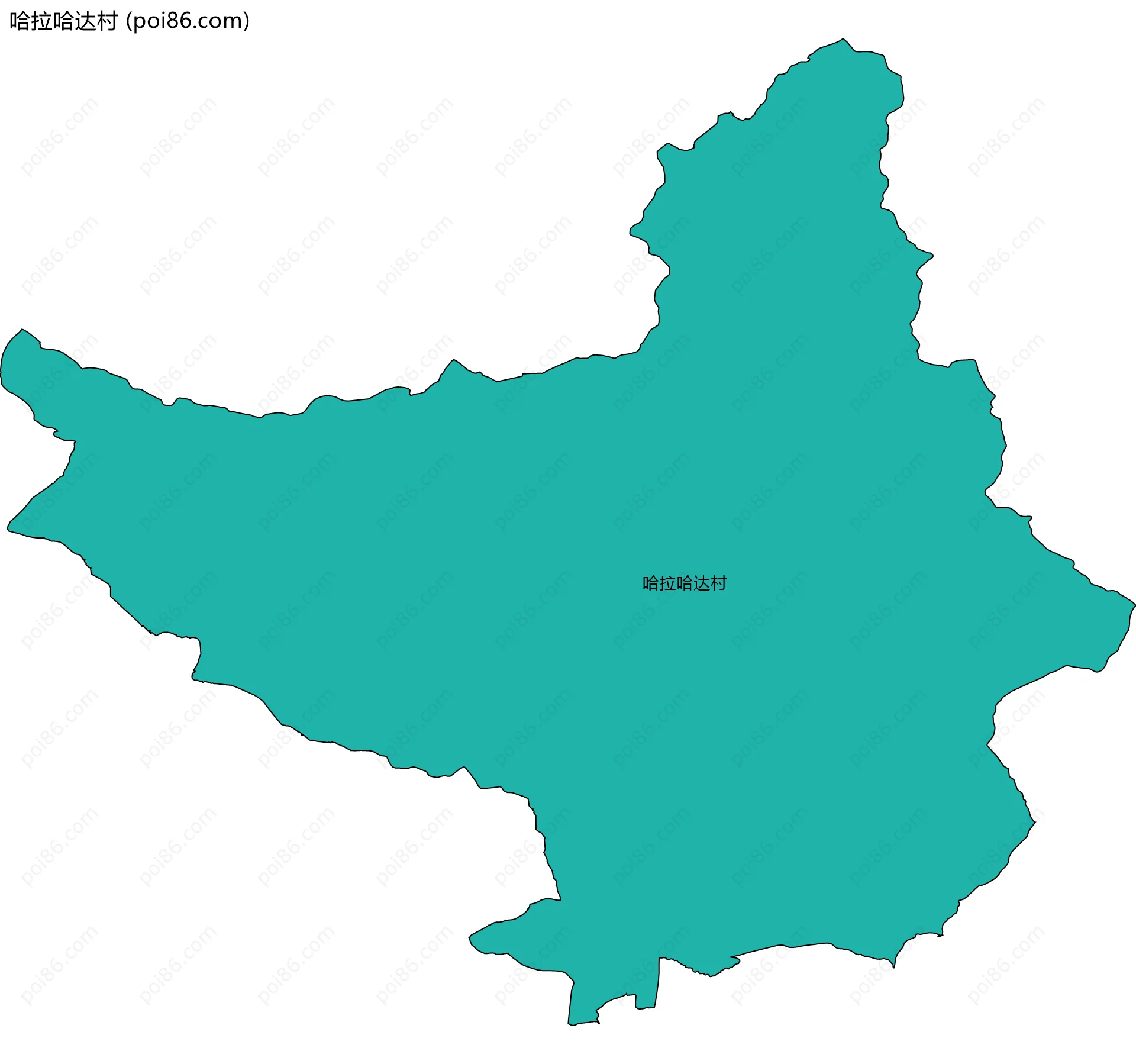 哈拉哈达村边界地图