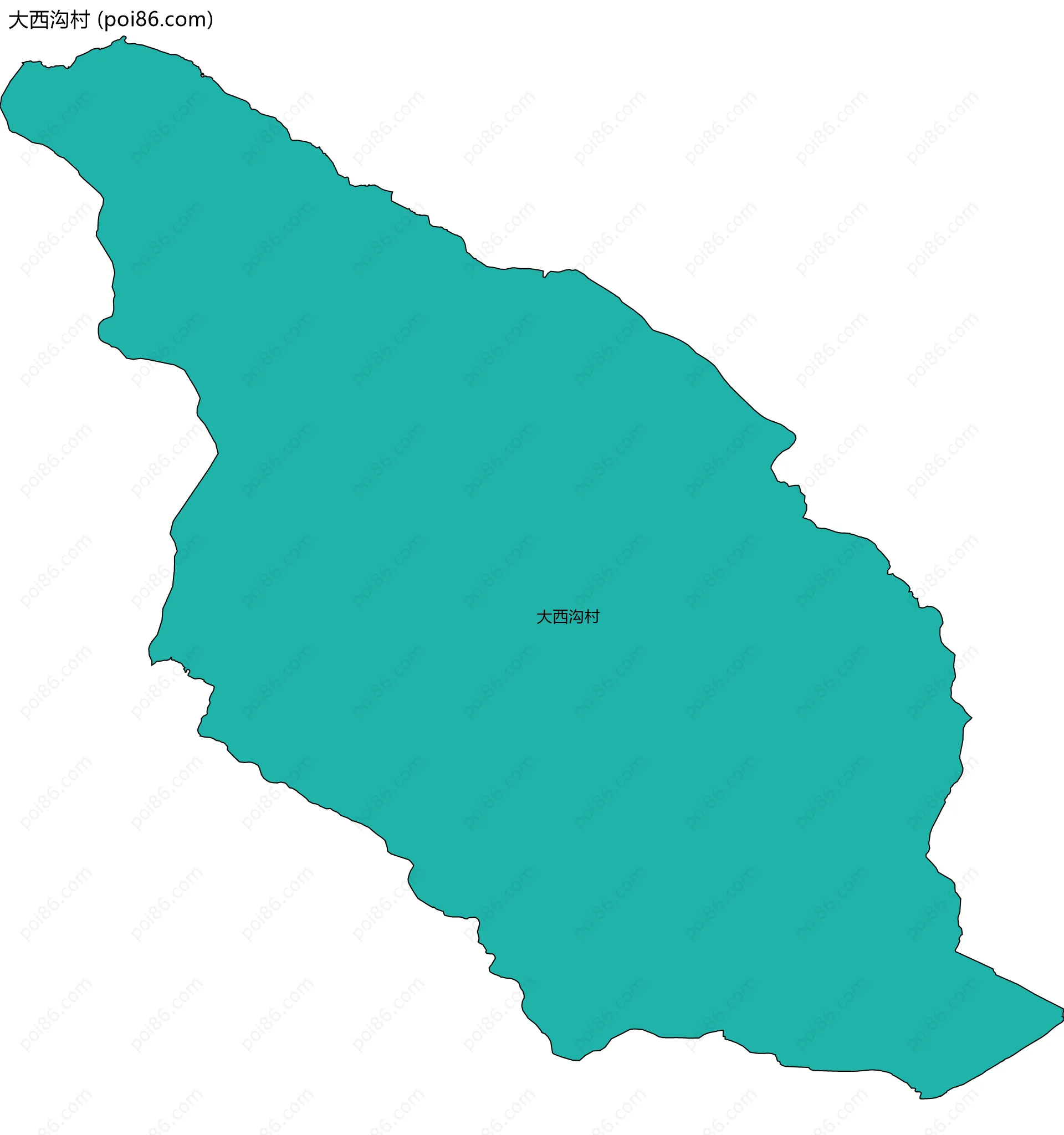 大西沟村边界地图