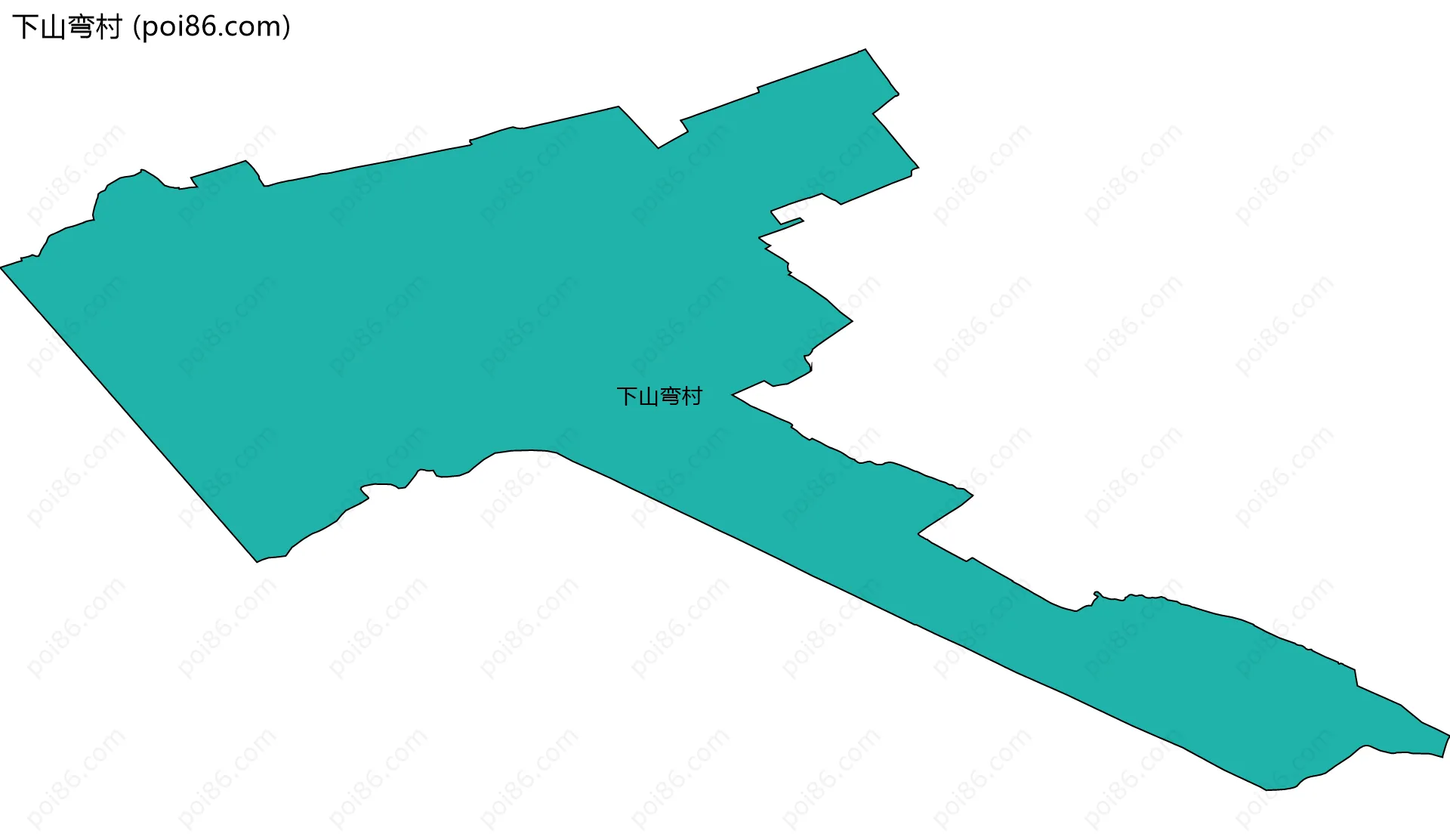 下山弯村边界地图