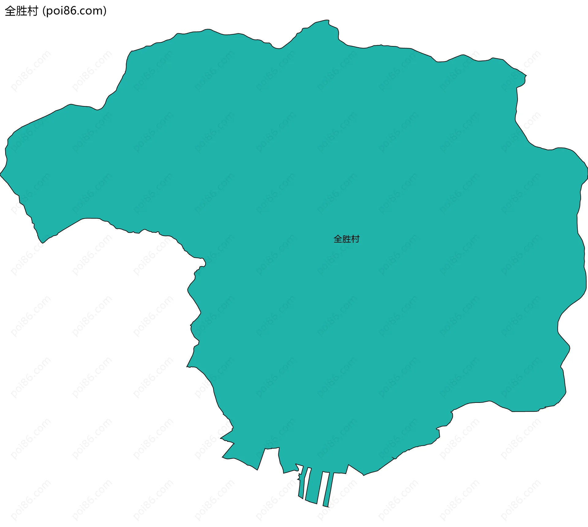 全胜村边界地图