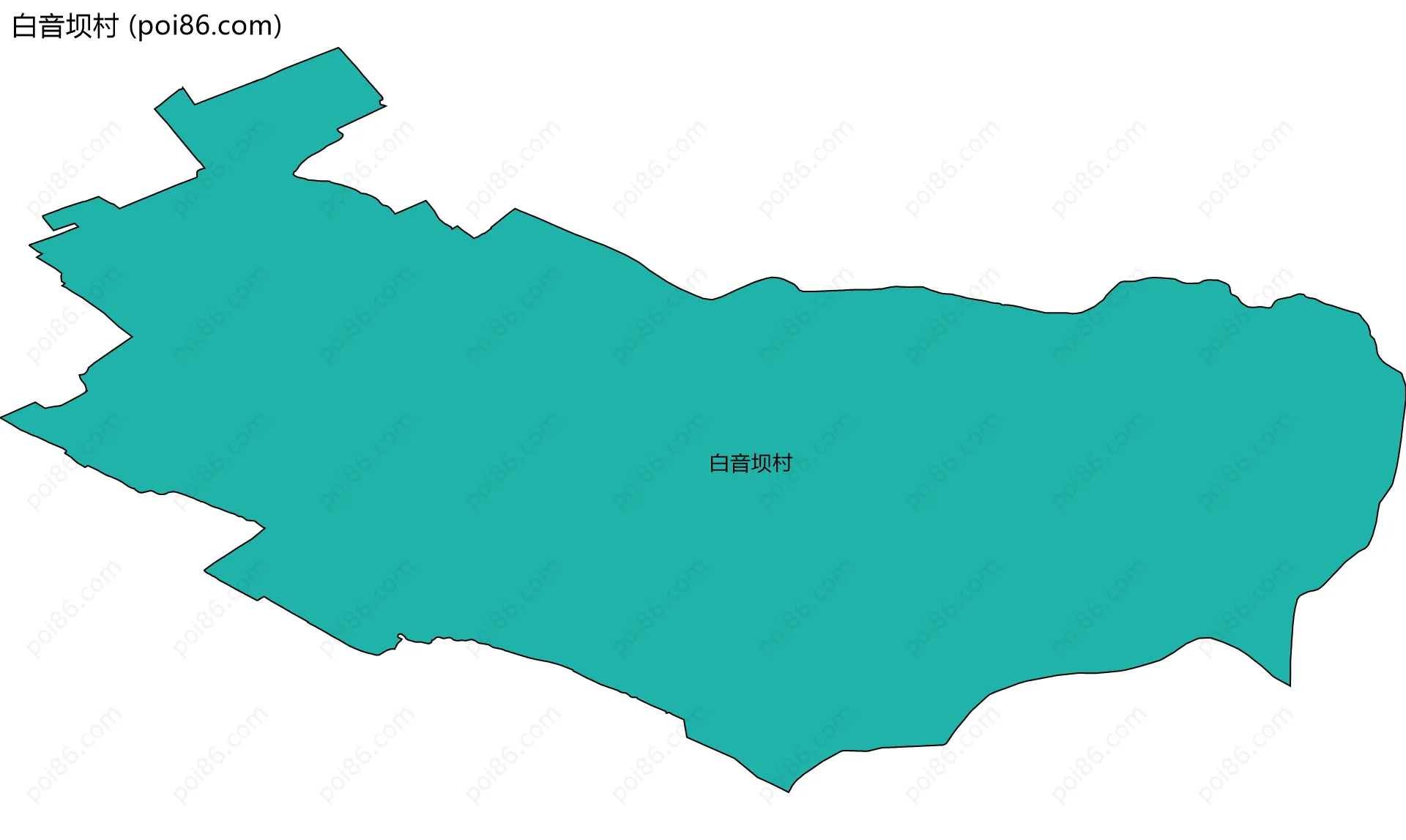 白音坝村边界地图