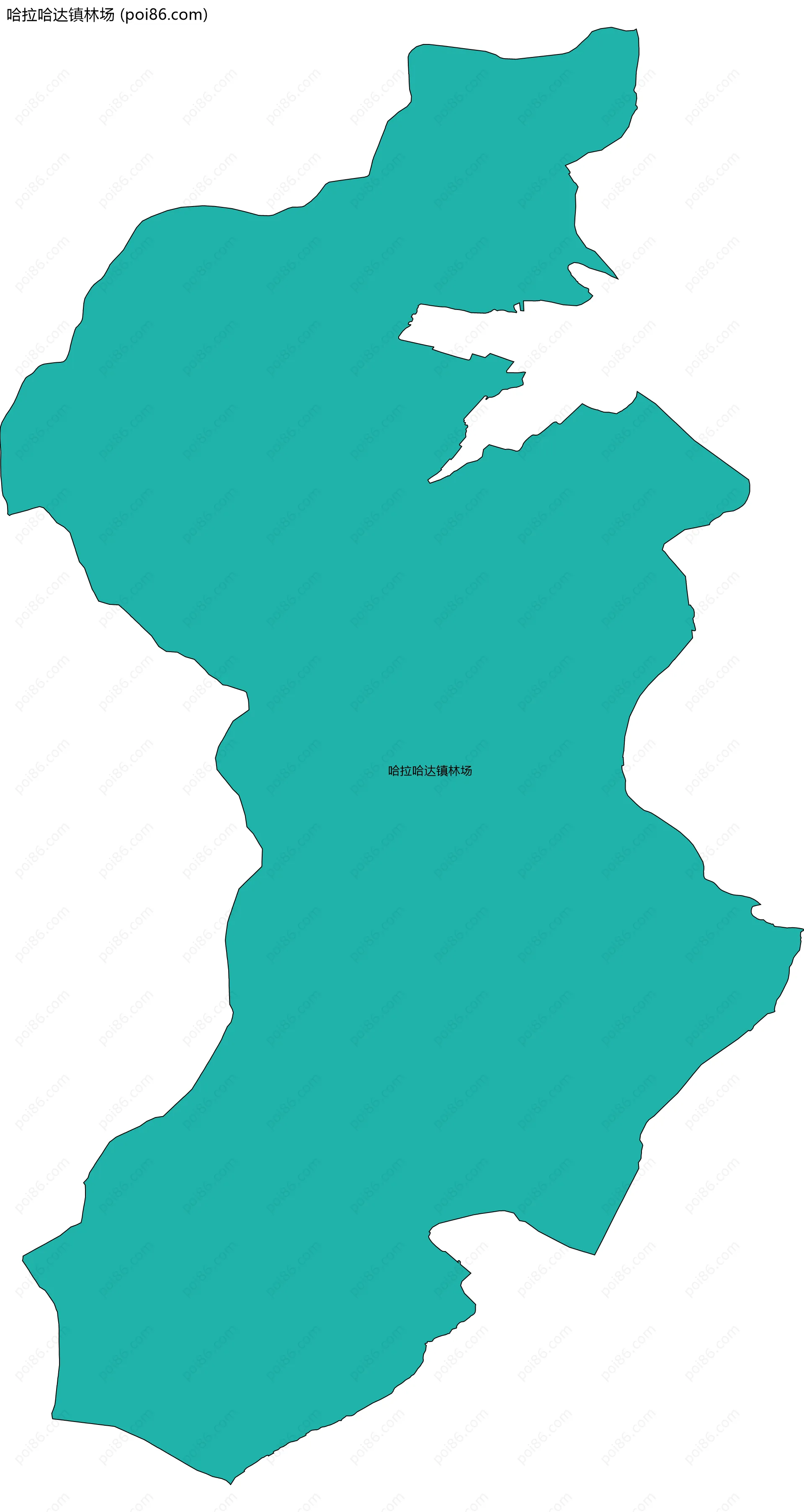 哈拉哈达镇林场边界地图