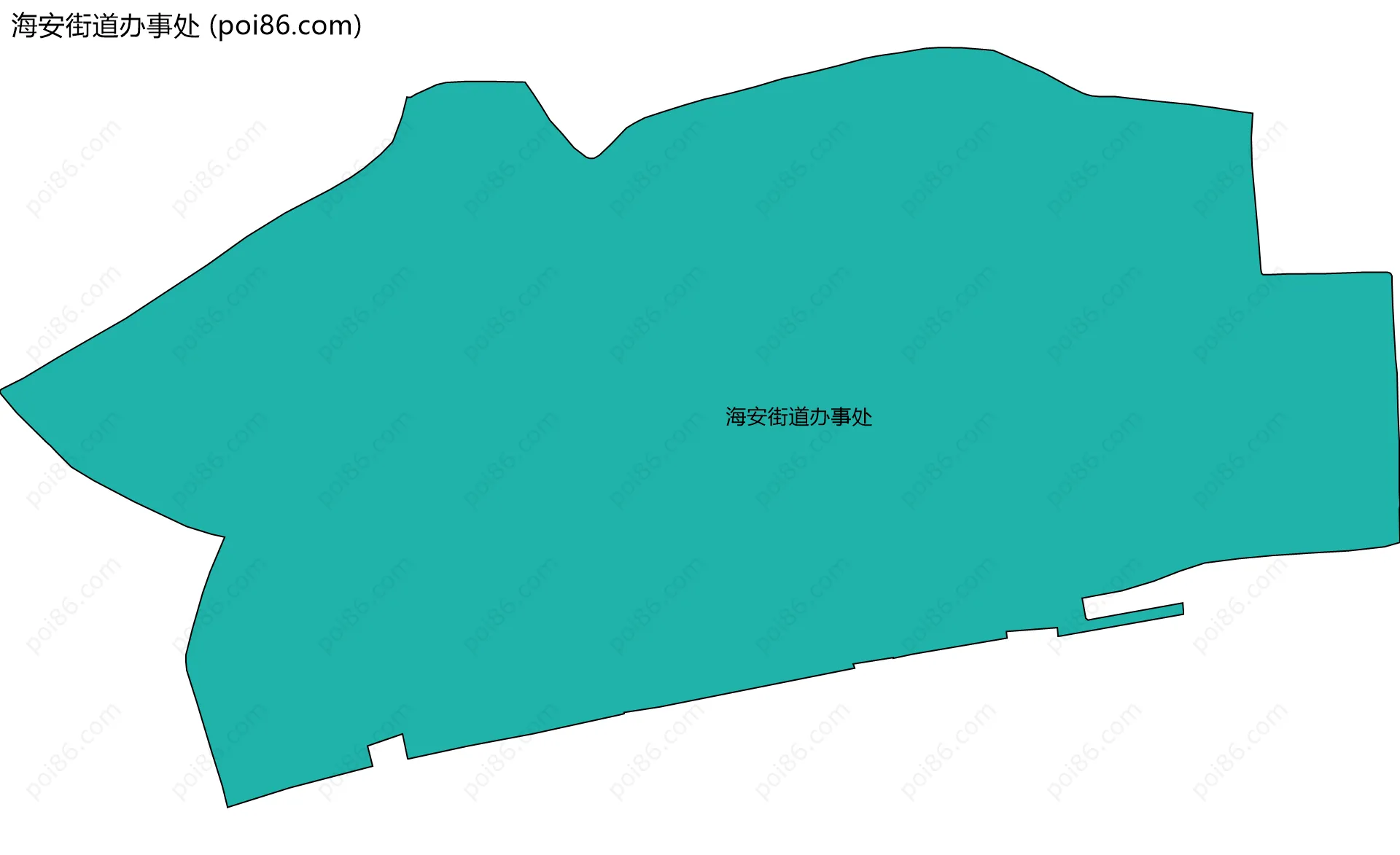 海安街道办事处边界地图