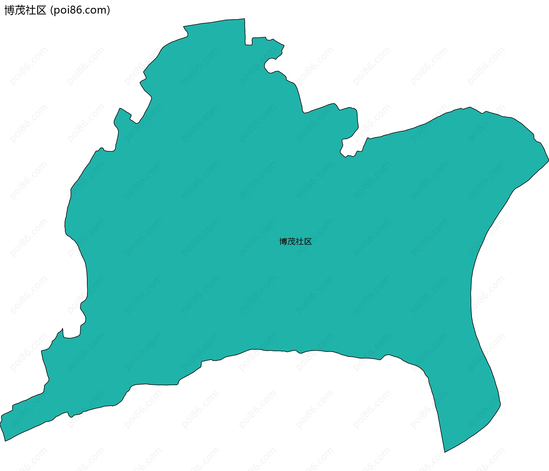 博茂社区边界地图
