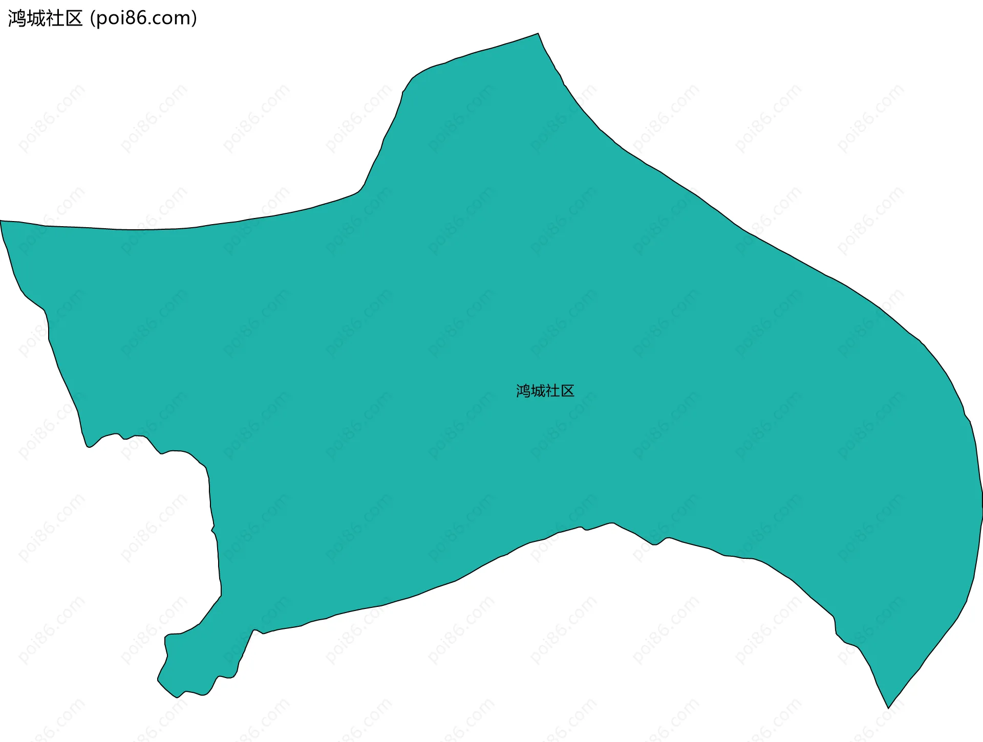 鸿城社区边界地图