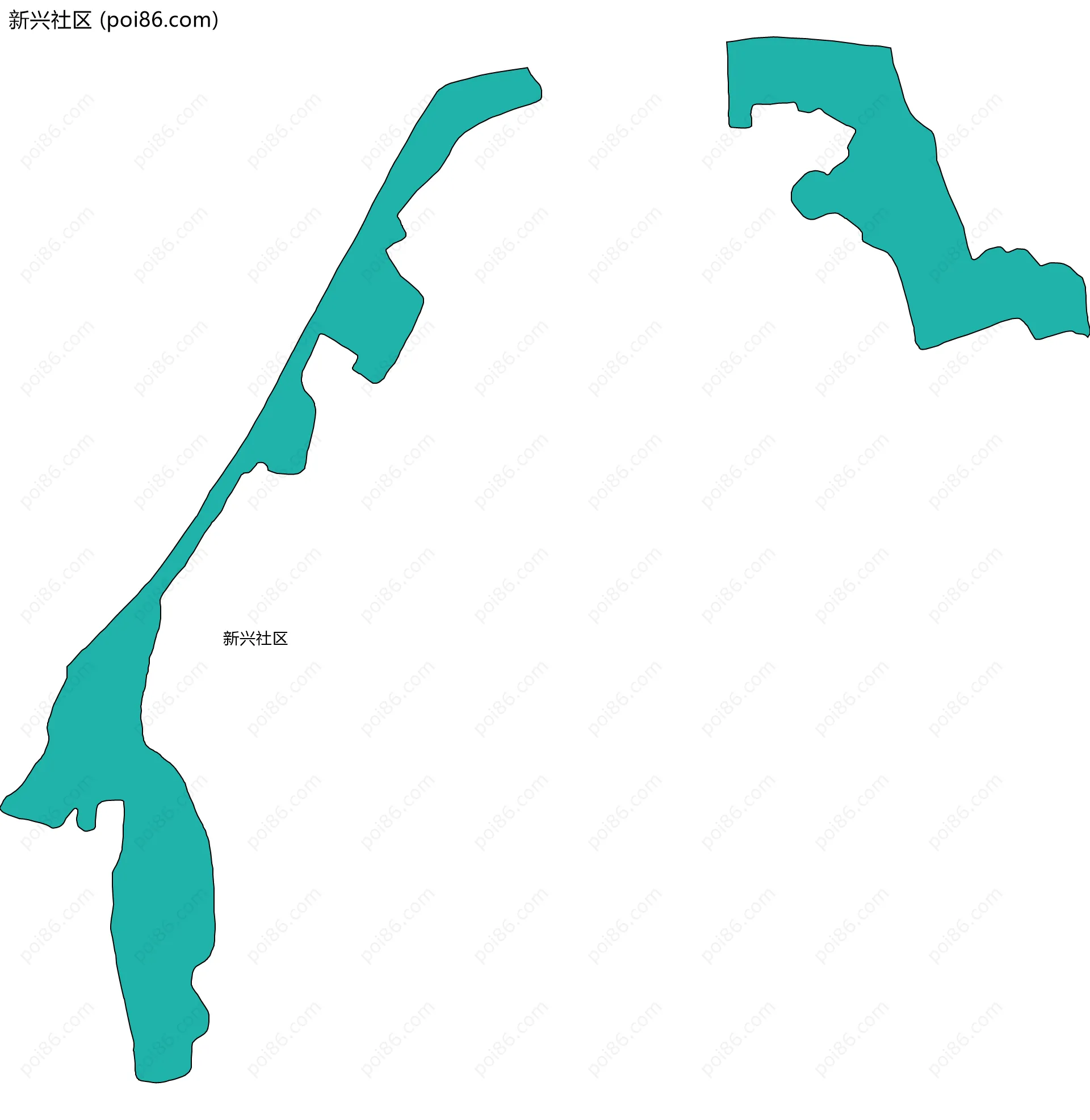 新兴社区边界地图