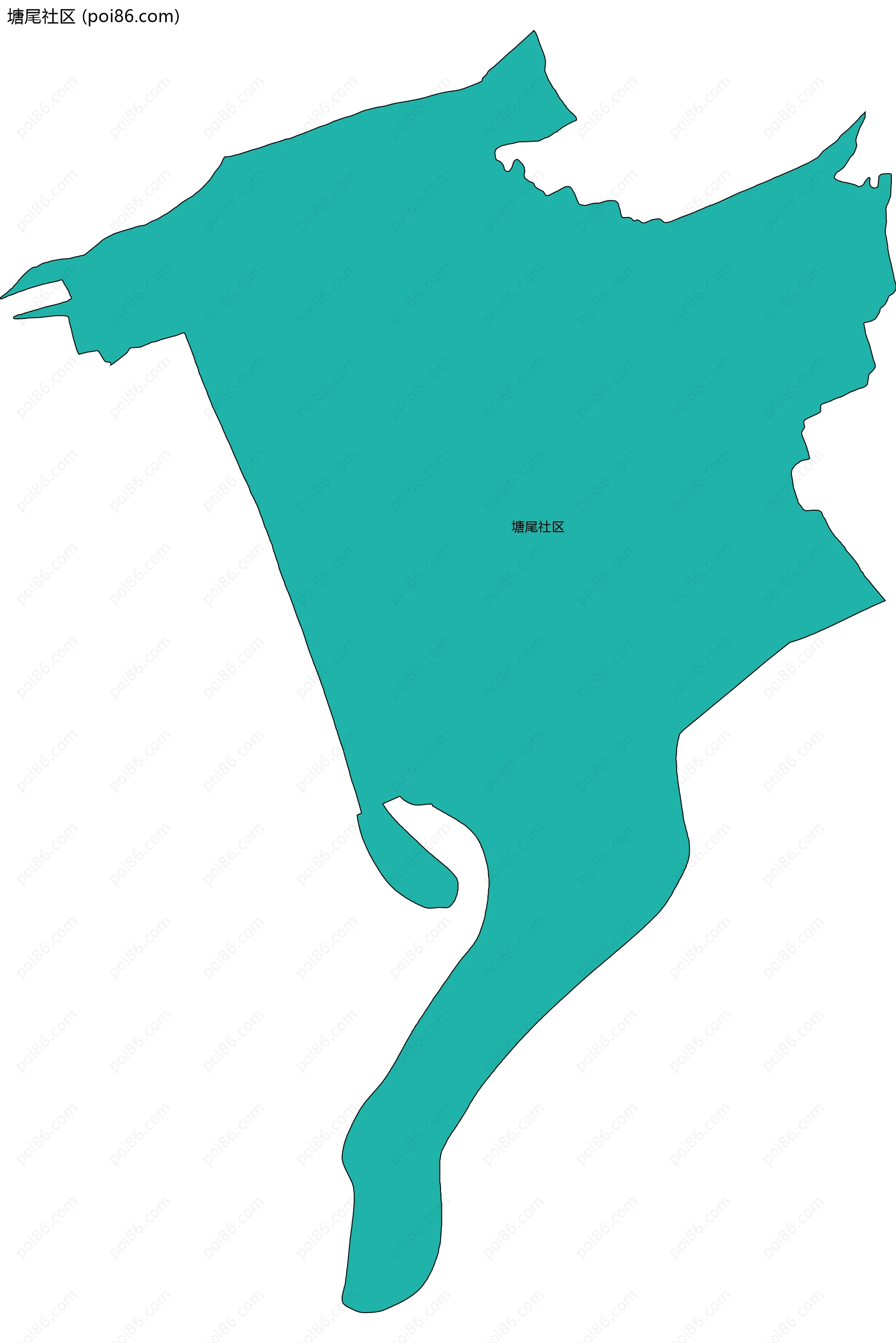 塘尾社区边界地图