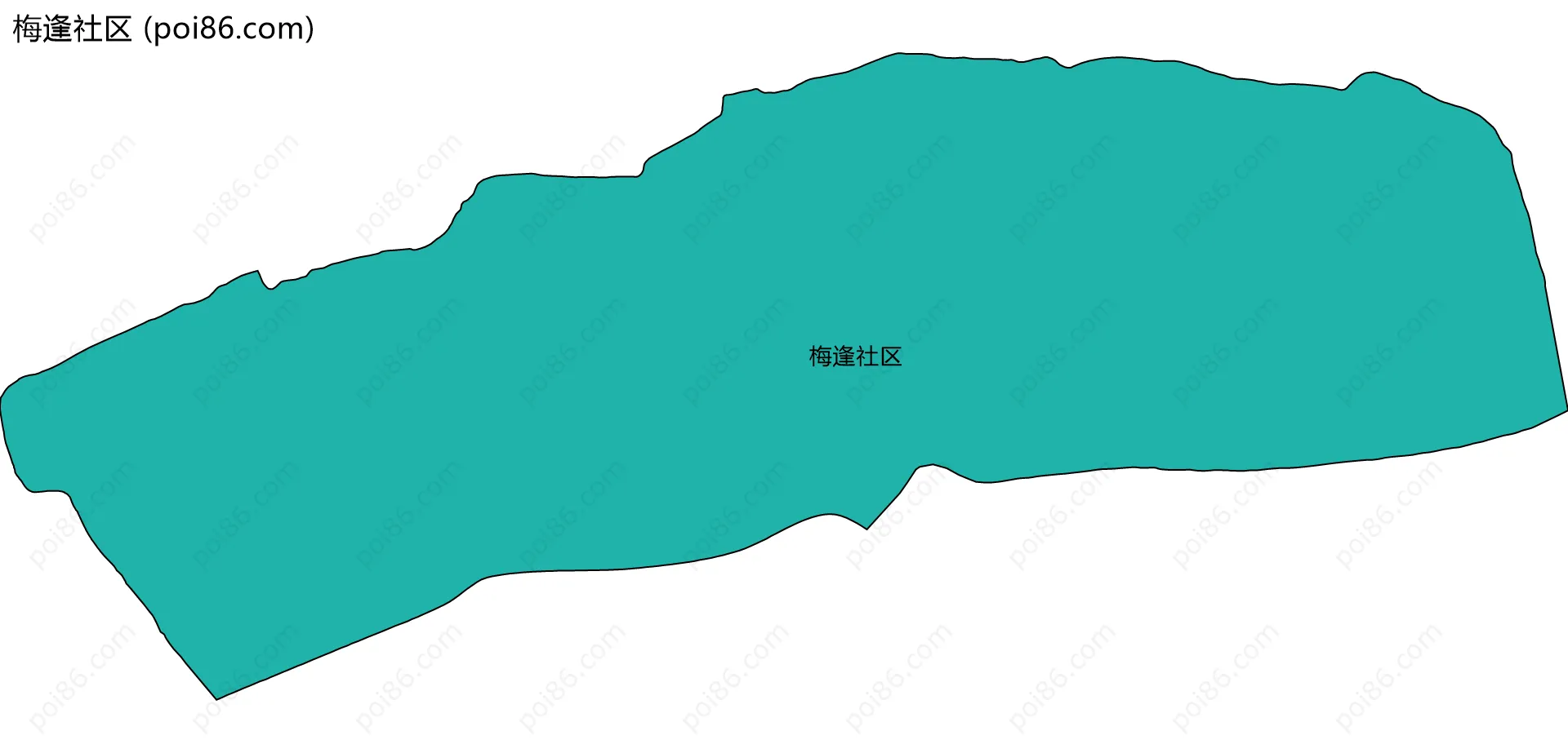 梅逢社区边界地图