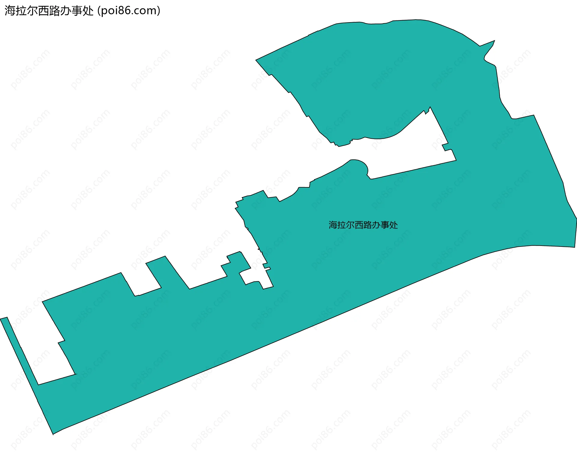 海拉尔西路办事处边界地图
