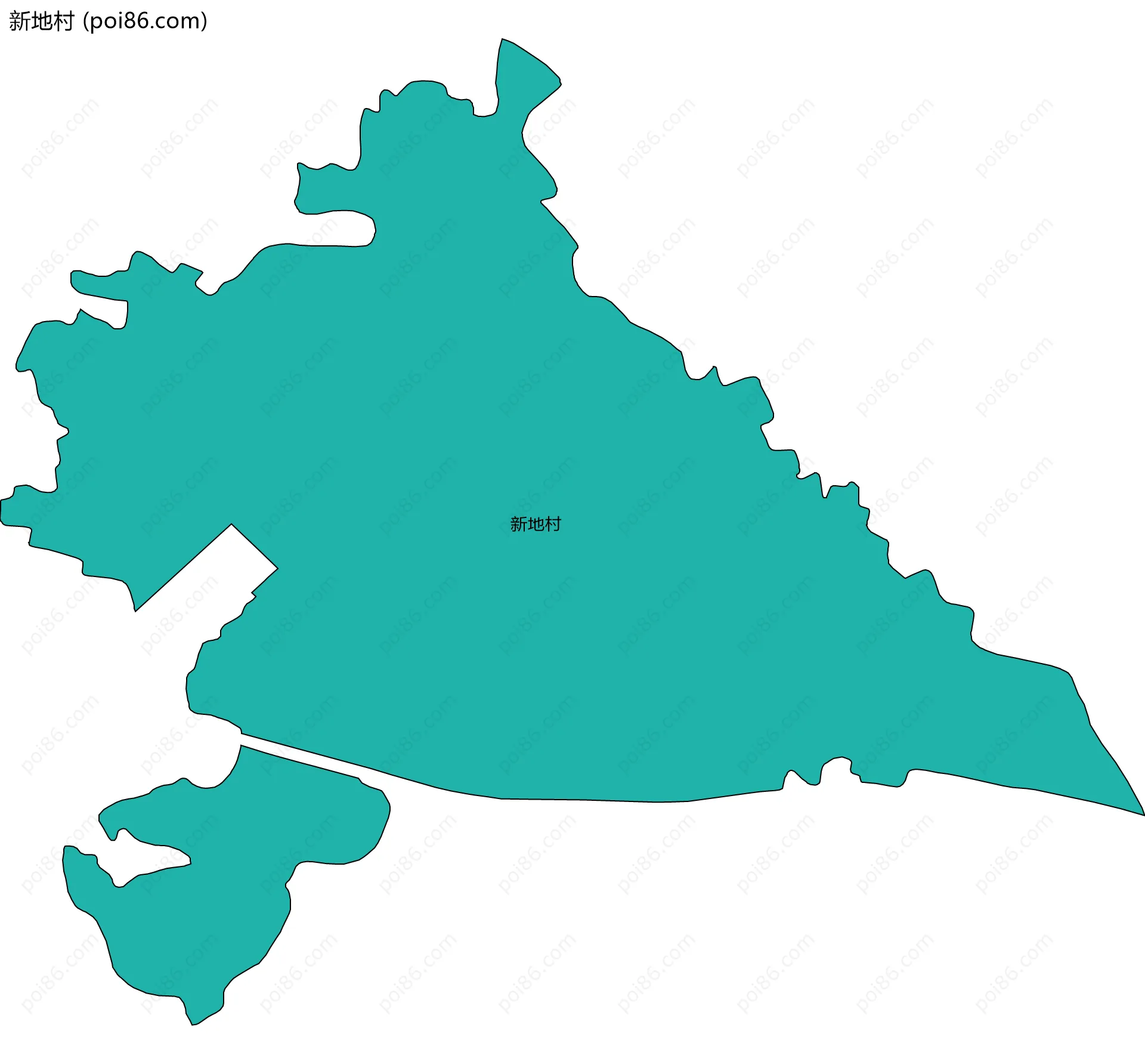 新地村边界地图