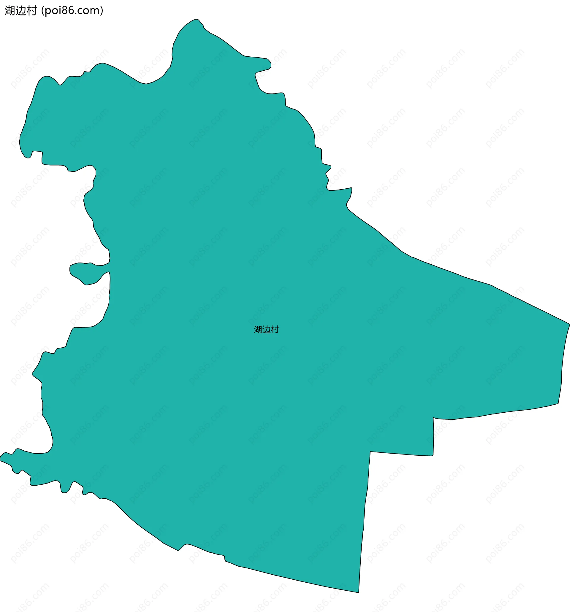湖边村边界地图