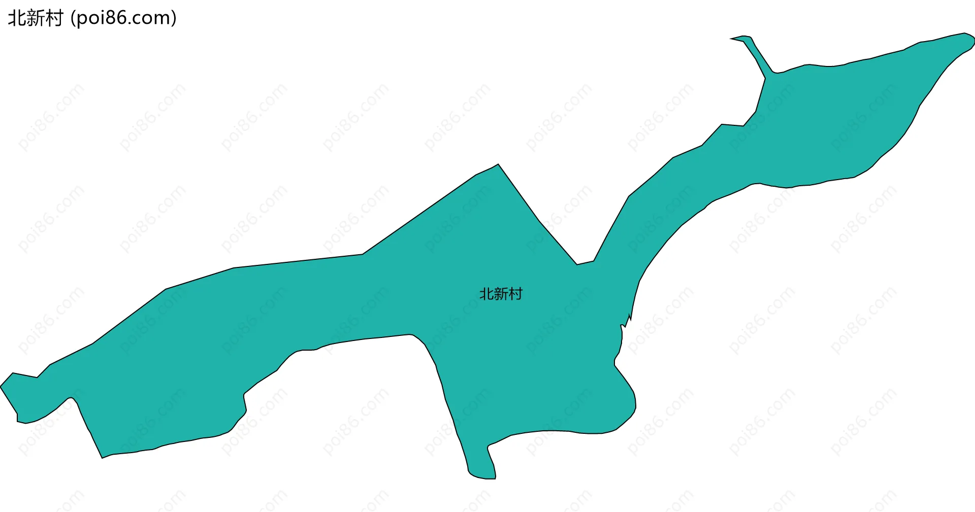 北新村边界地图