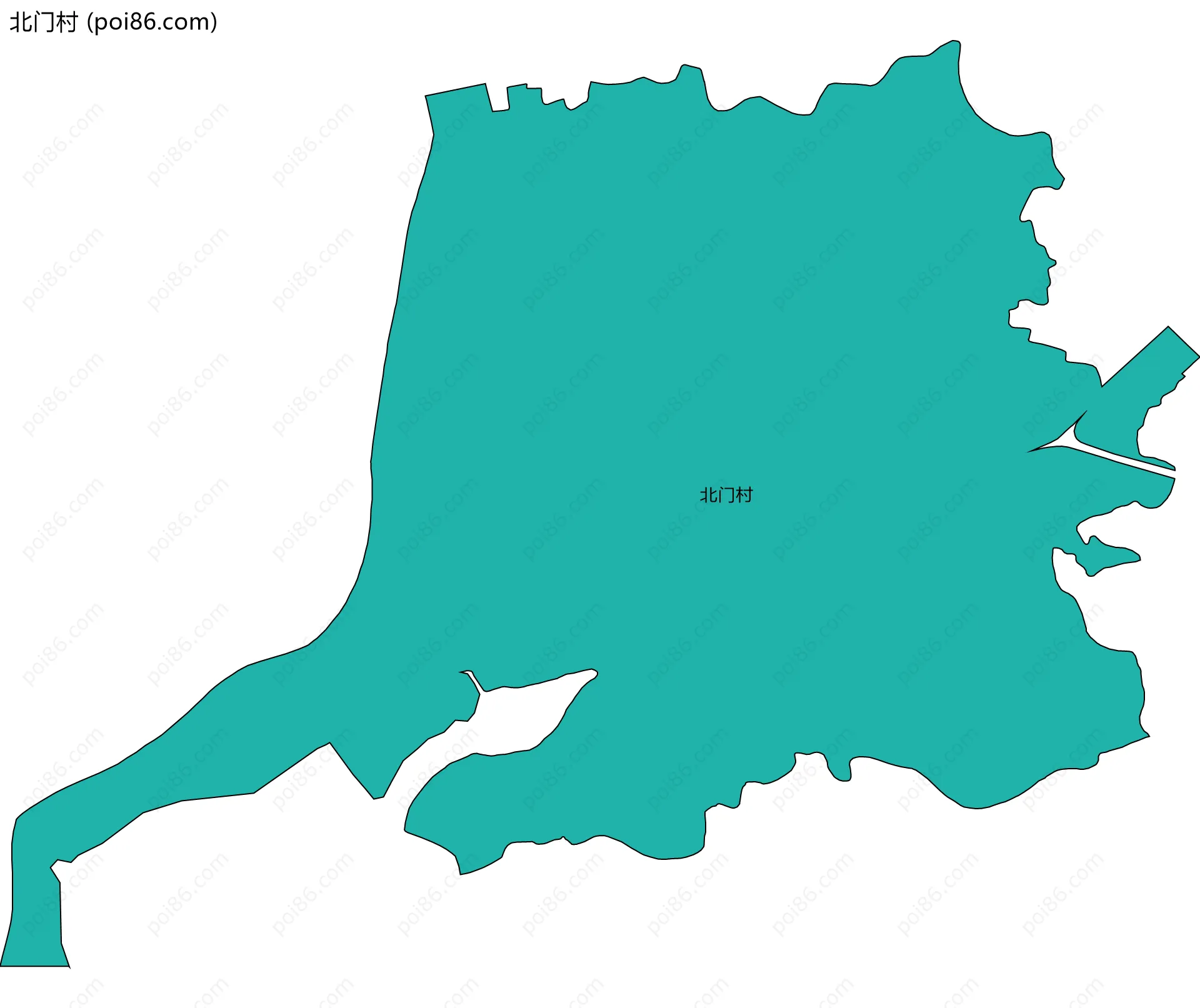 北门村边界地图