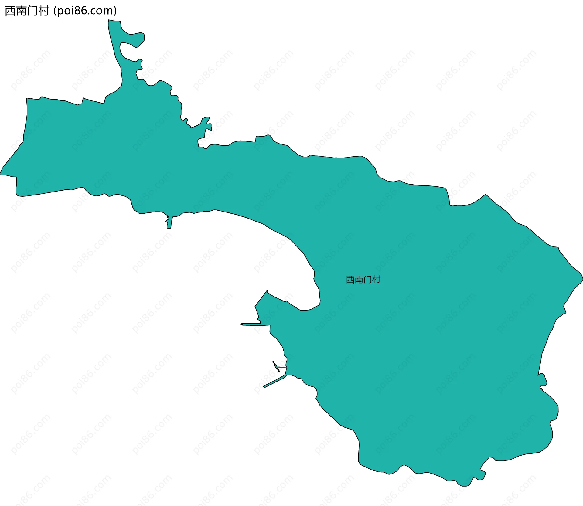 西南门村边界地图