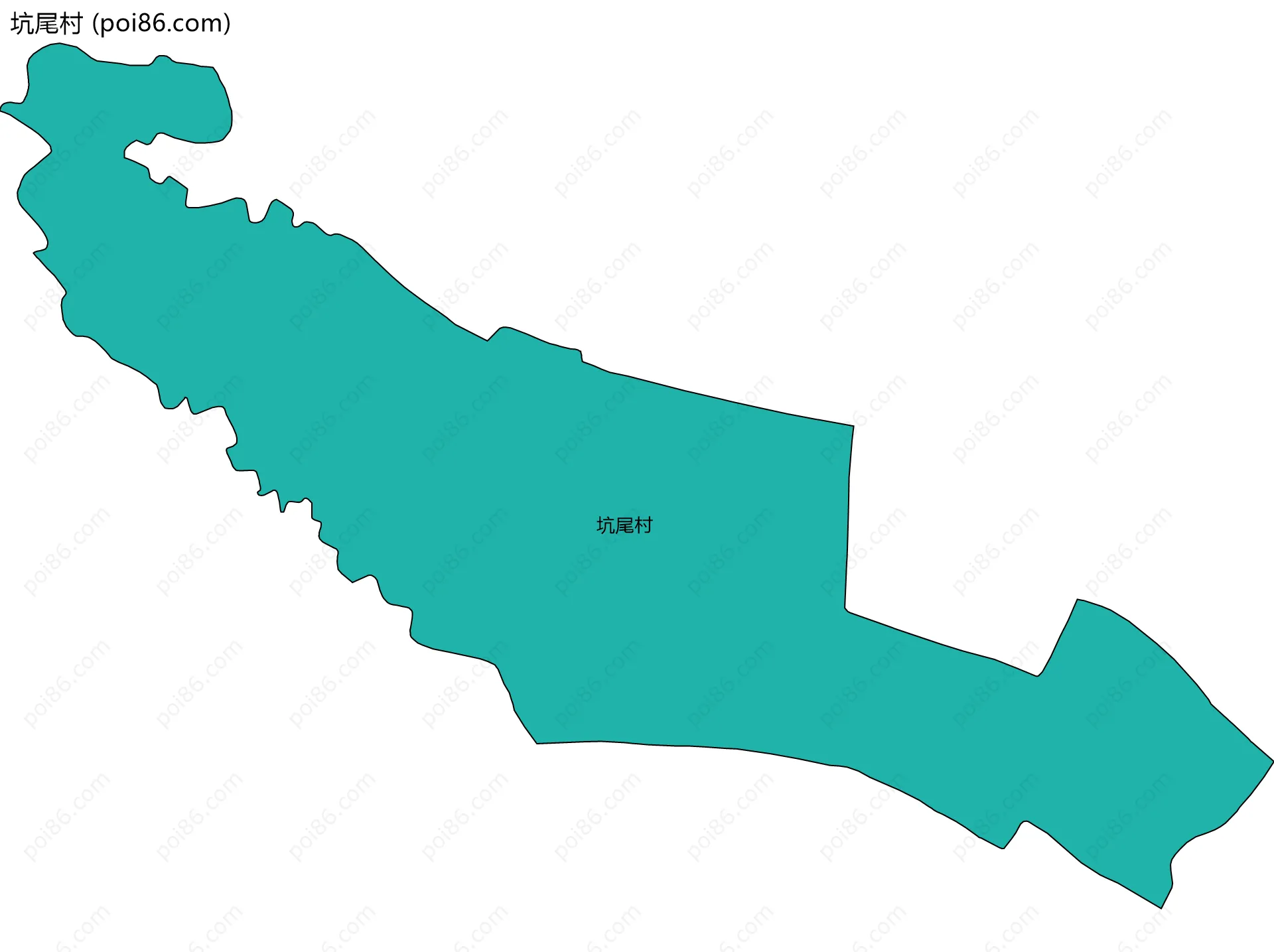 坑尾村边界地图