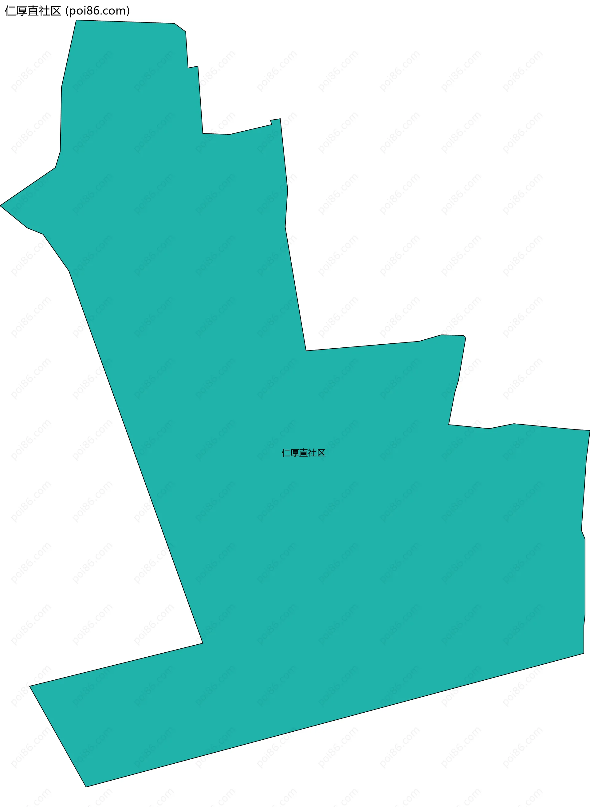 仁厚直社区边界地图