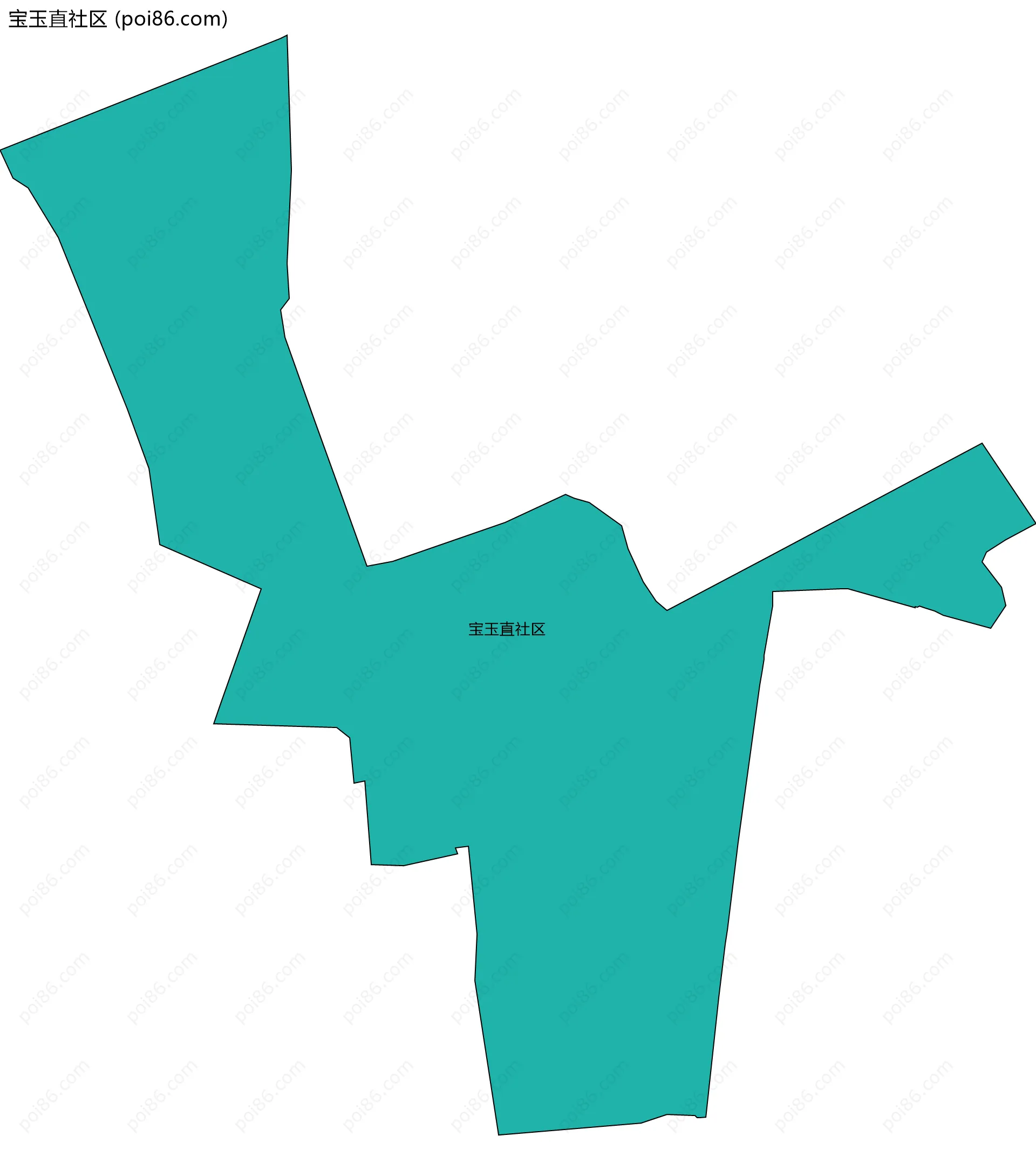 宝玉直社区边界地图