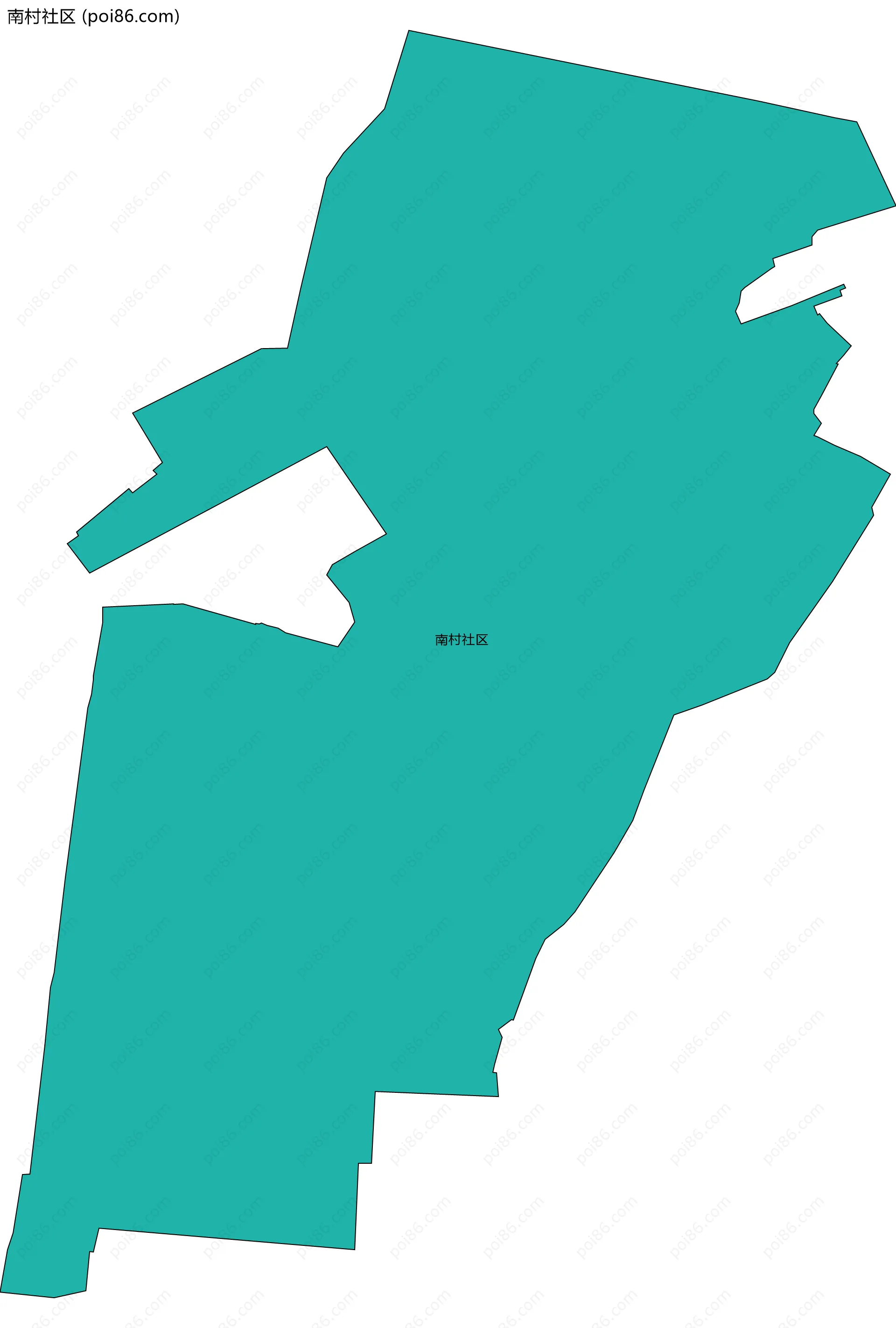 南村社区边界地图