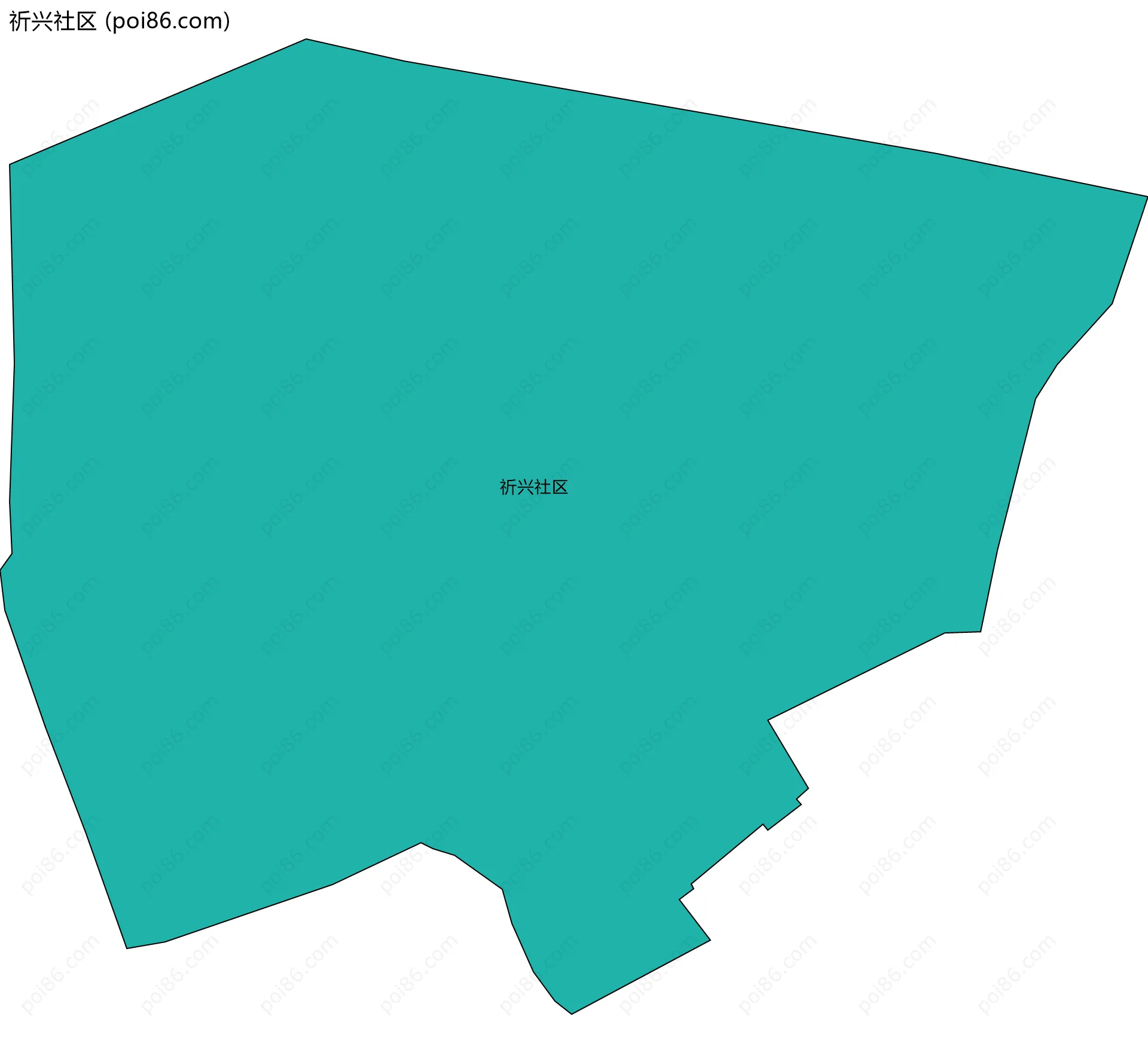 祈兴社区边界地图