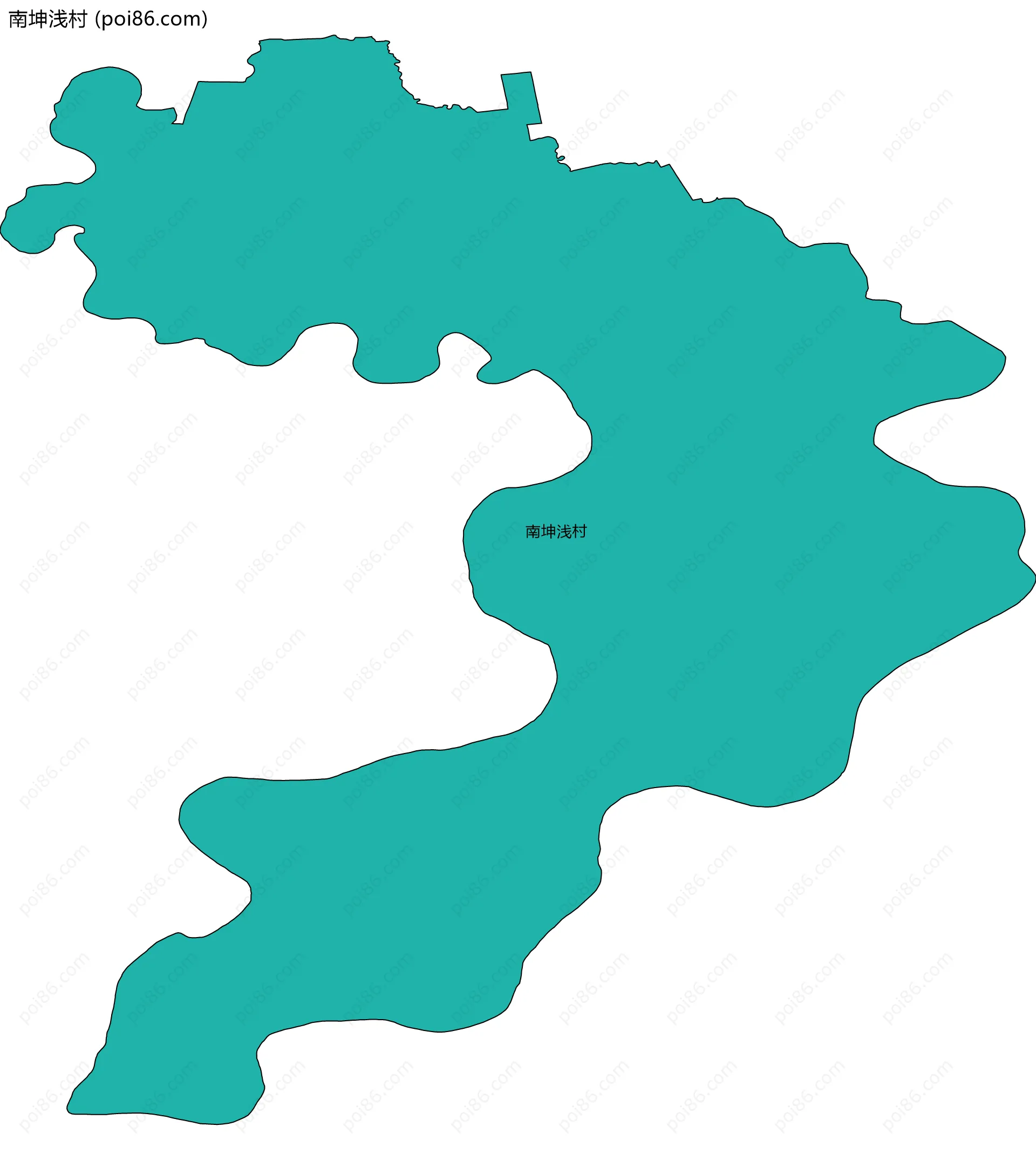 南坤浅村边界地图