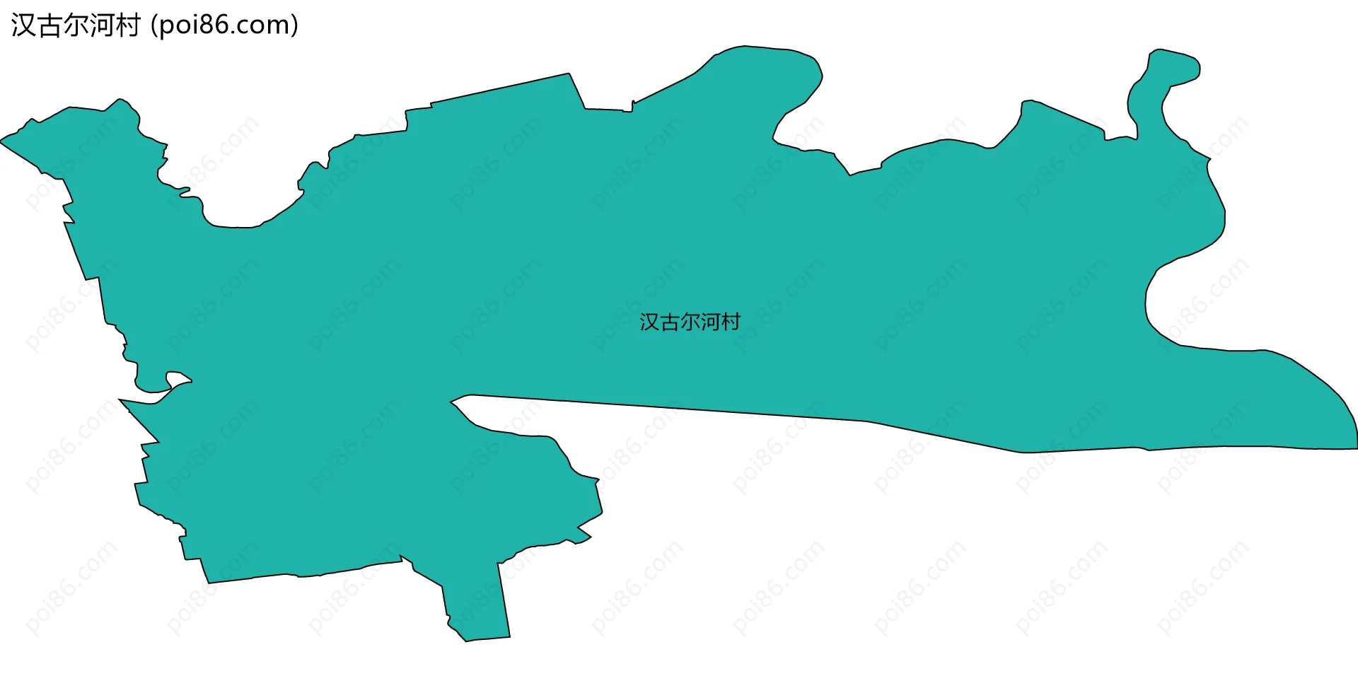 汉古尔河村边界地图