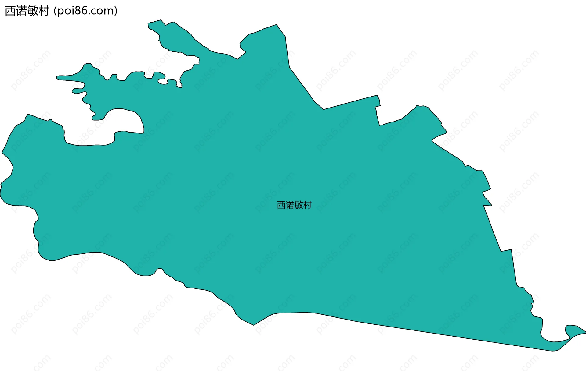 西诺敏村边界地图