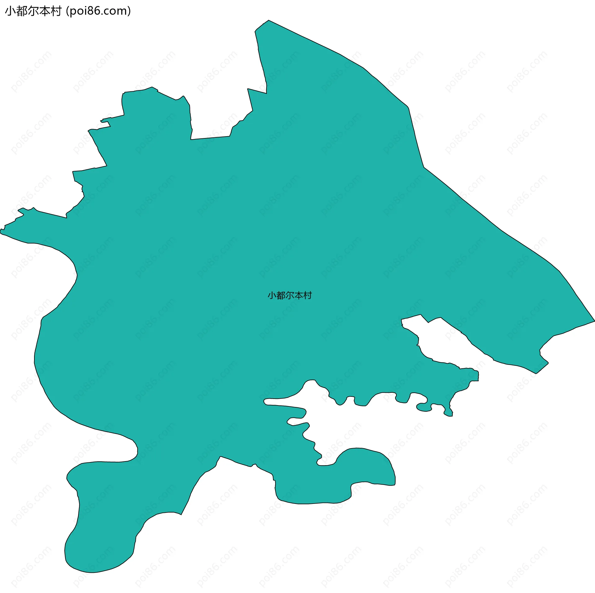 小都尔本村边界地图