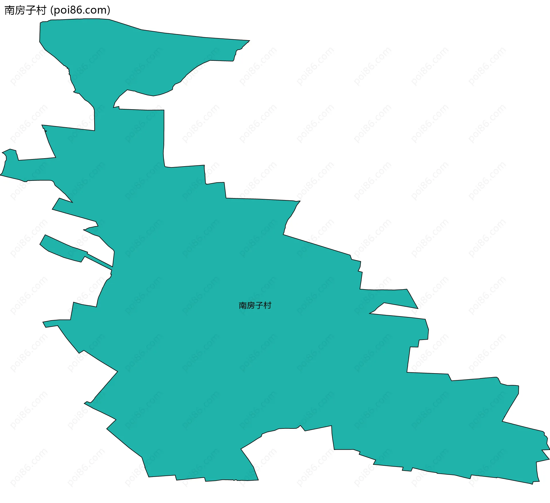 南房子村边界地图