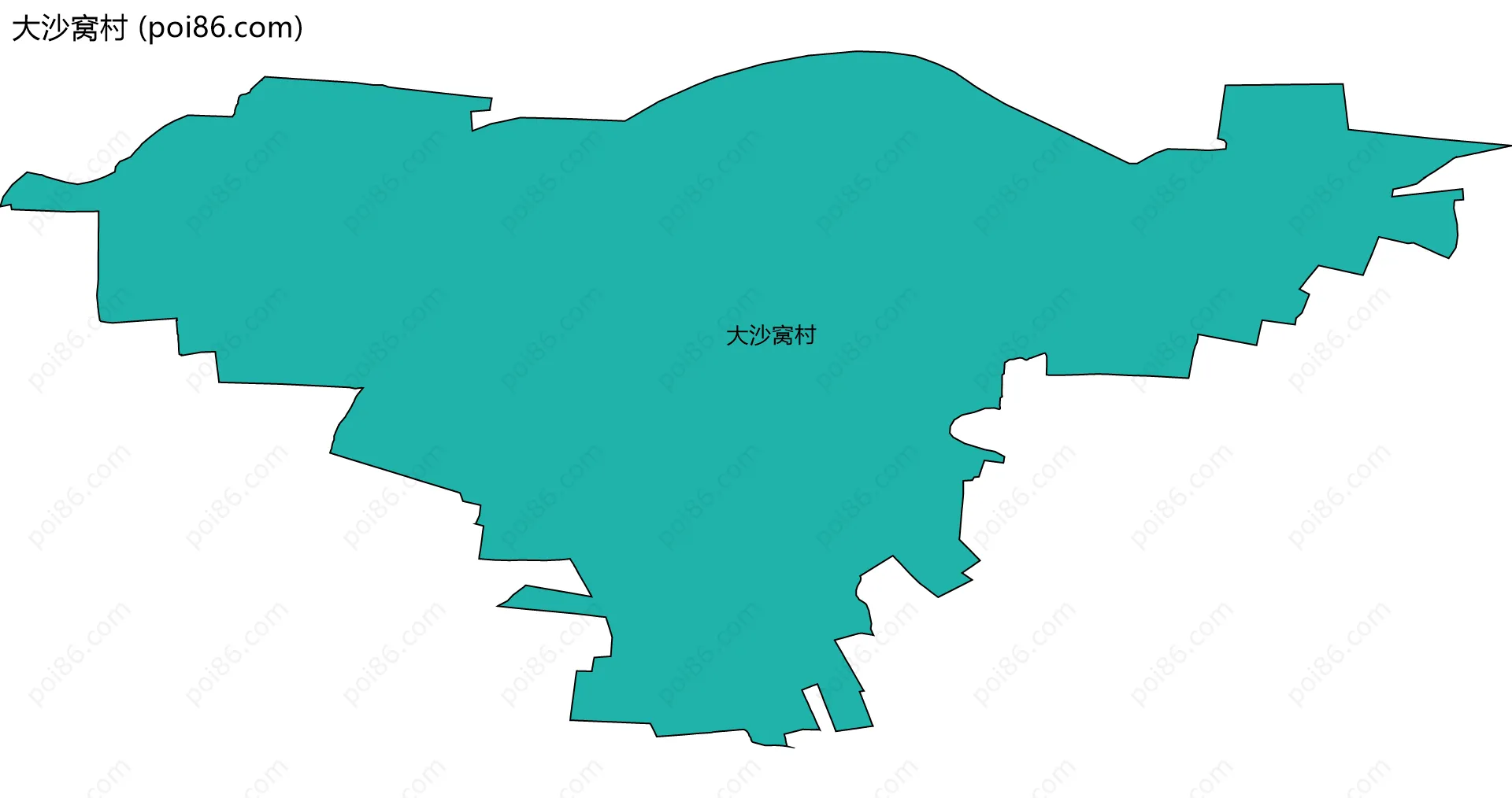 大沙窝村边界地图