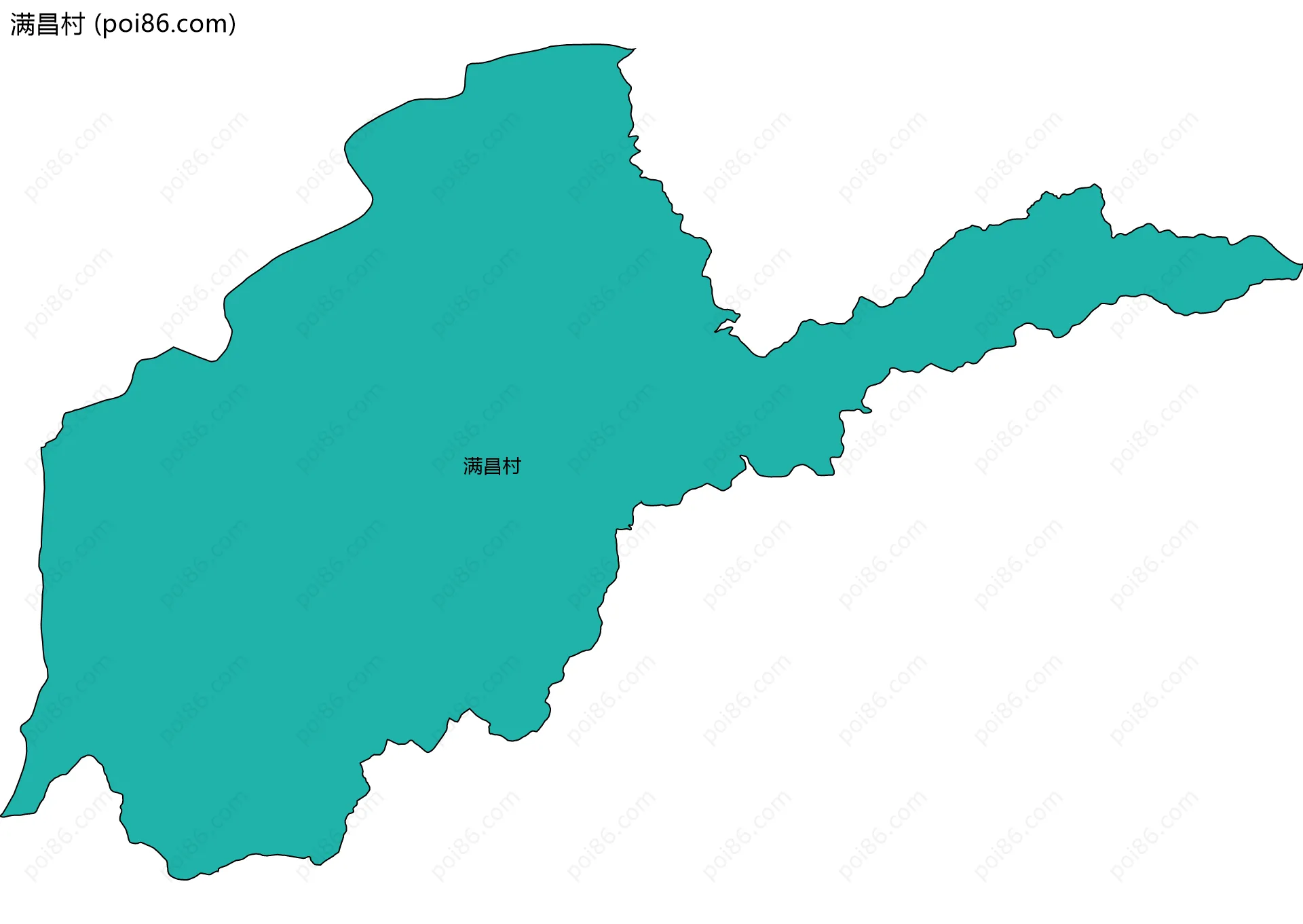满昌村边界地图