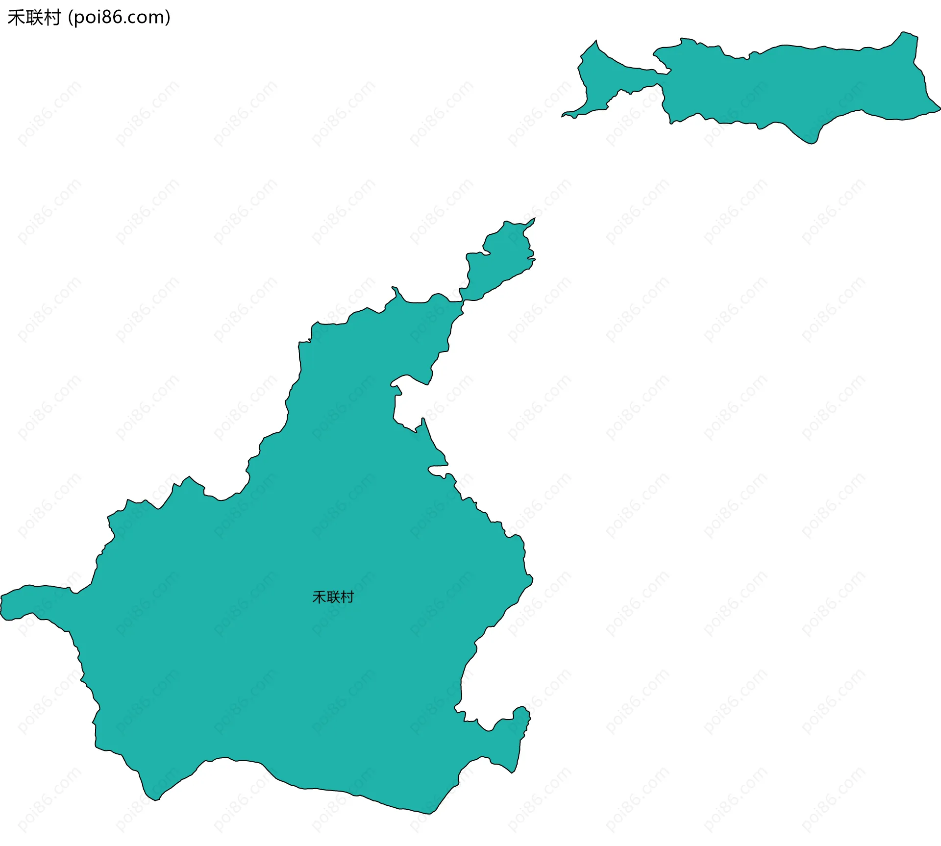 禾联村边界地图