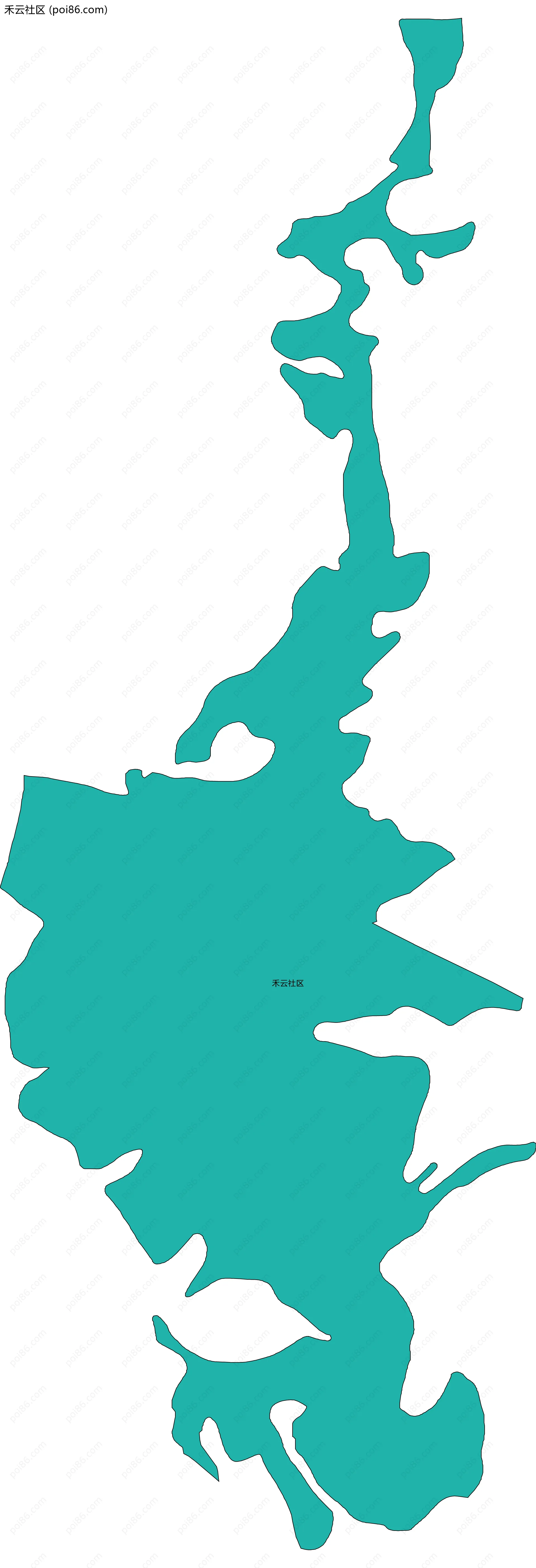 禾云社区边界地图