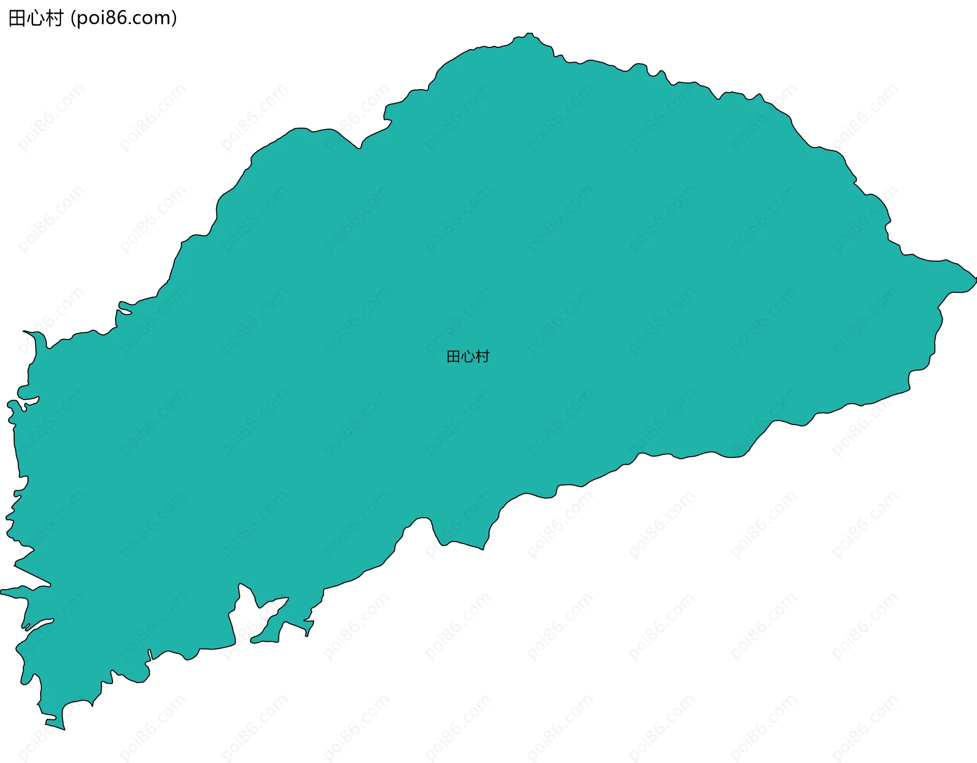 田心村边界地图